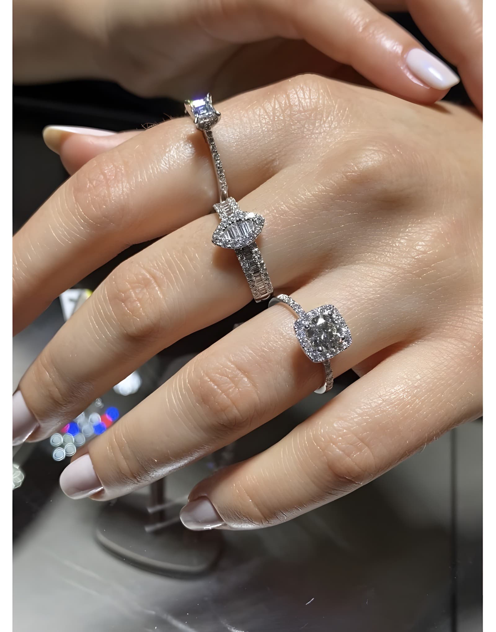 0.65ct F Rengi Baget Pırlanta Yüzük — 2. görünüm