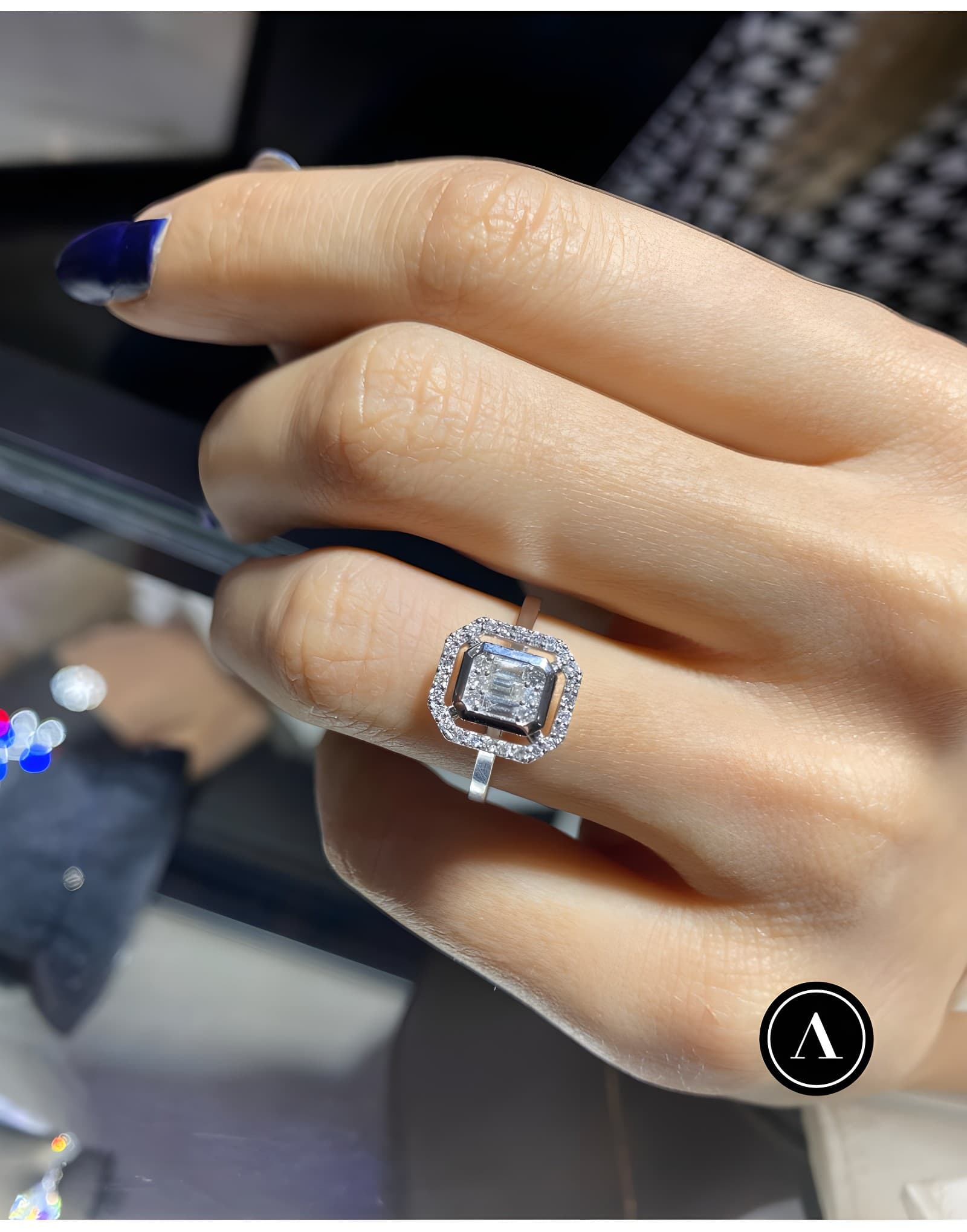 0.45ct F Rengi Baget Pırlanta Yüzük — 2. görünüm