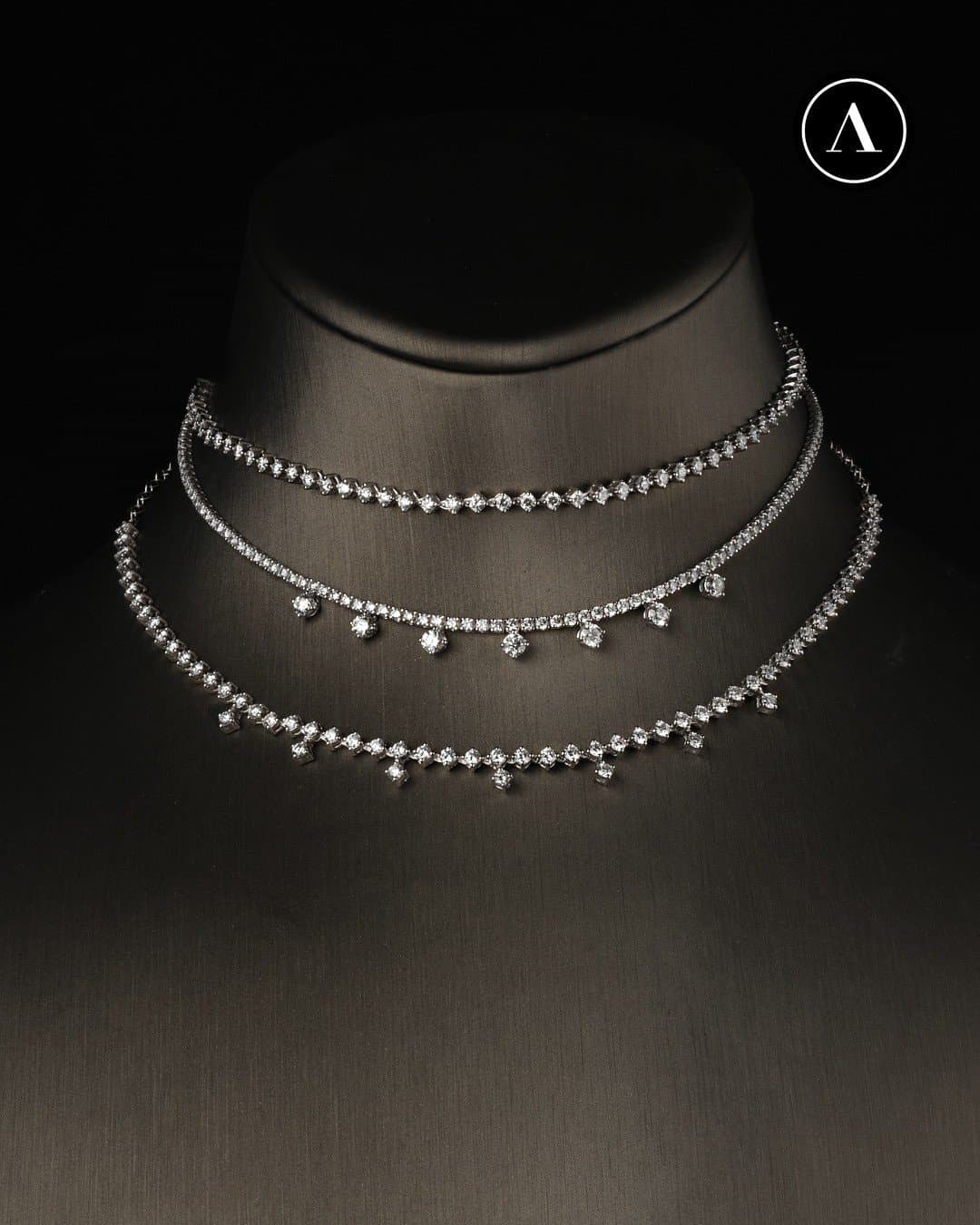 3.10ct F Rengi Sallantılı Tennis Choker — 4. görünüm
