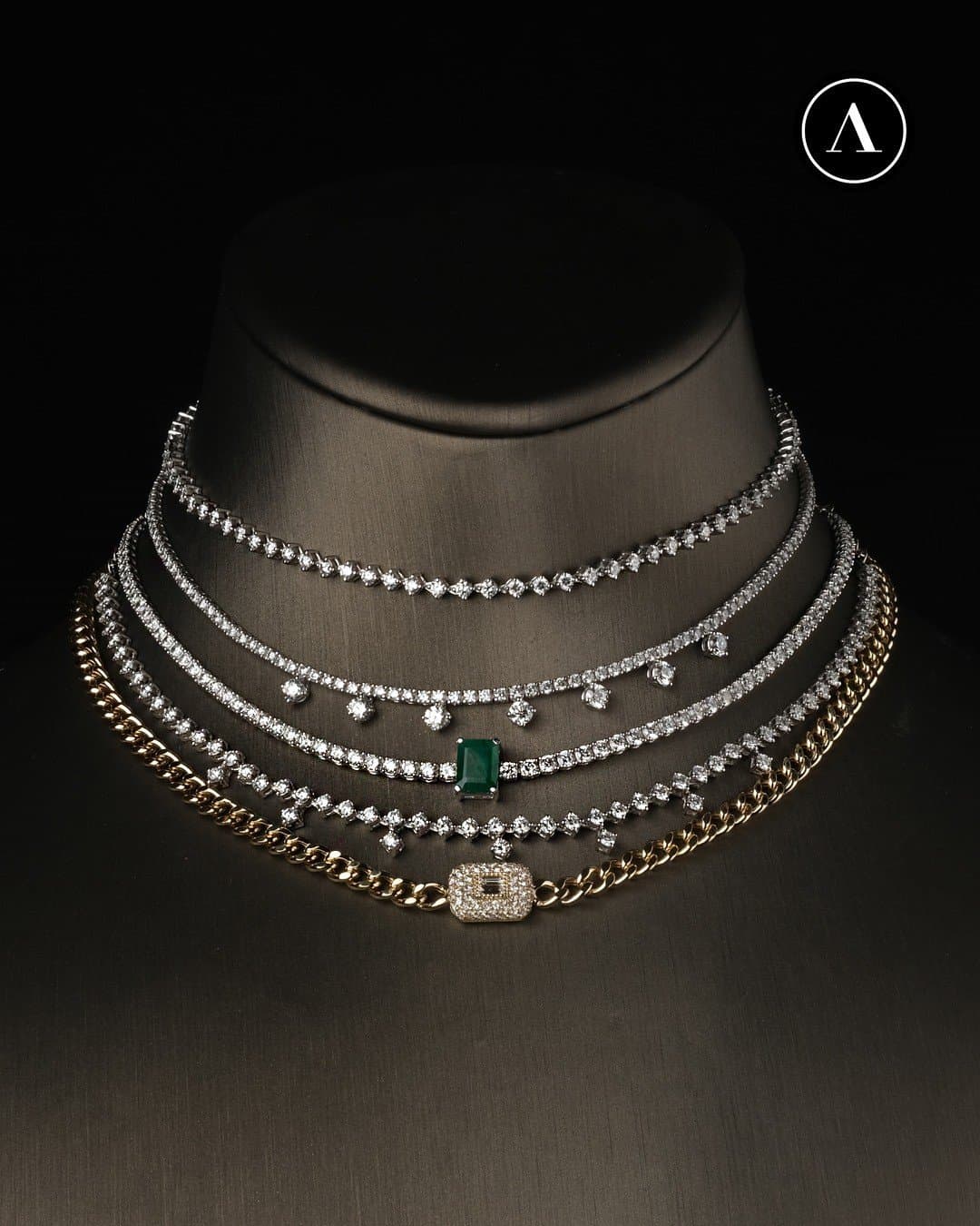 3.10ct F Rengi Sallantılı Tennis Choker — 5. görünüm