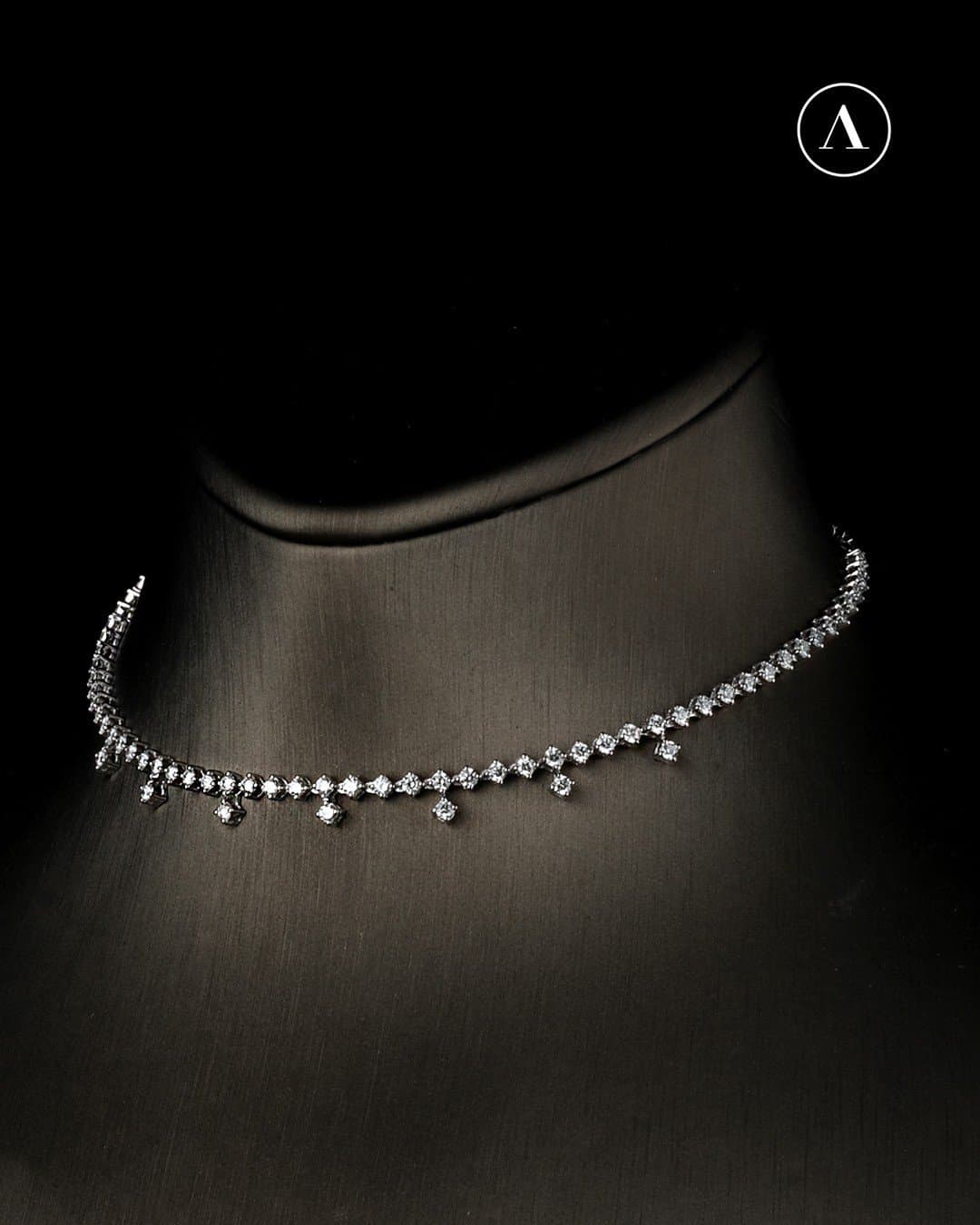 3.10ct F Rengi Sallantılı Tennis Choker — 6. görünüm