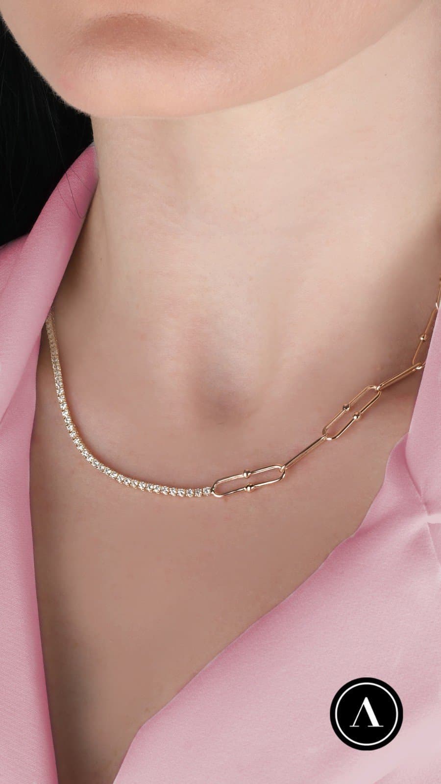 2.10ct tennis chain choker — 5. görünüm