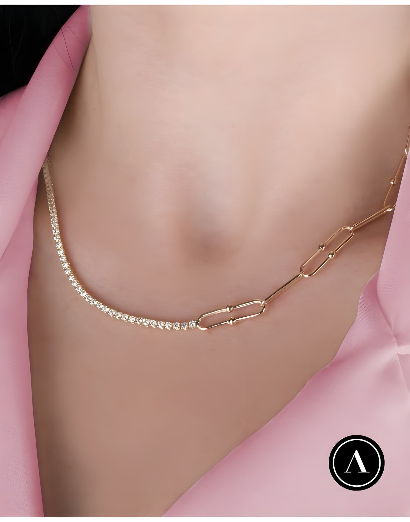 2.10ct tennis chain choker — 2. görünüm