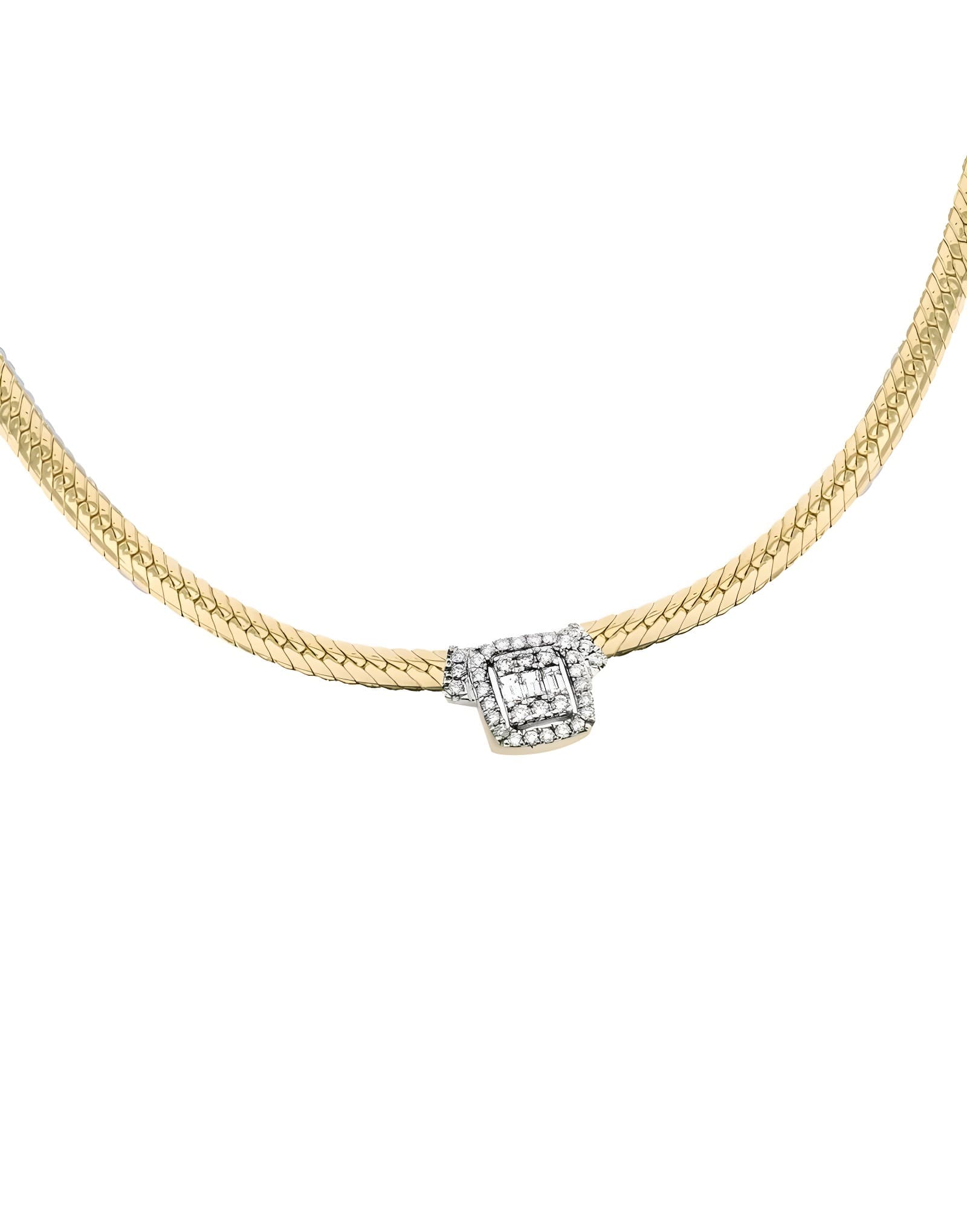 0.40ct F Rengi Baget Pırlanta Choker