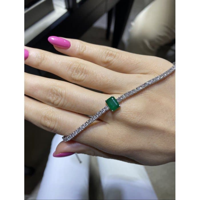 7.50 ct F Rengi Pırlanta x Zümrüt Choker — 5. görünüm