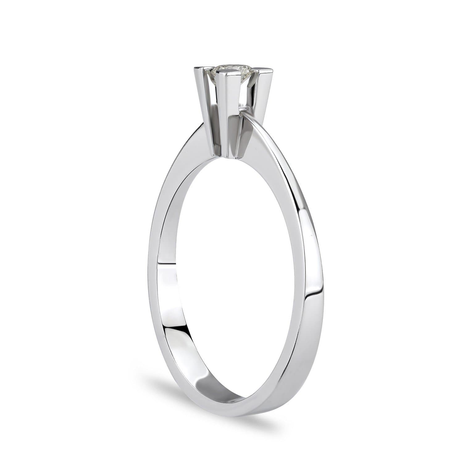 HRD 0.25ct F Rengi Pırlanta Tektaş Yüzük — 3. görünüm