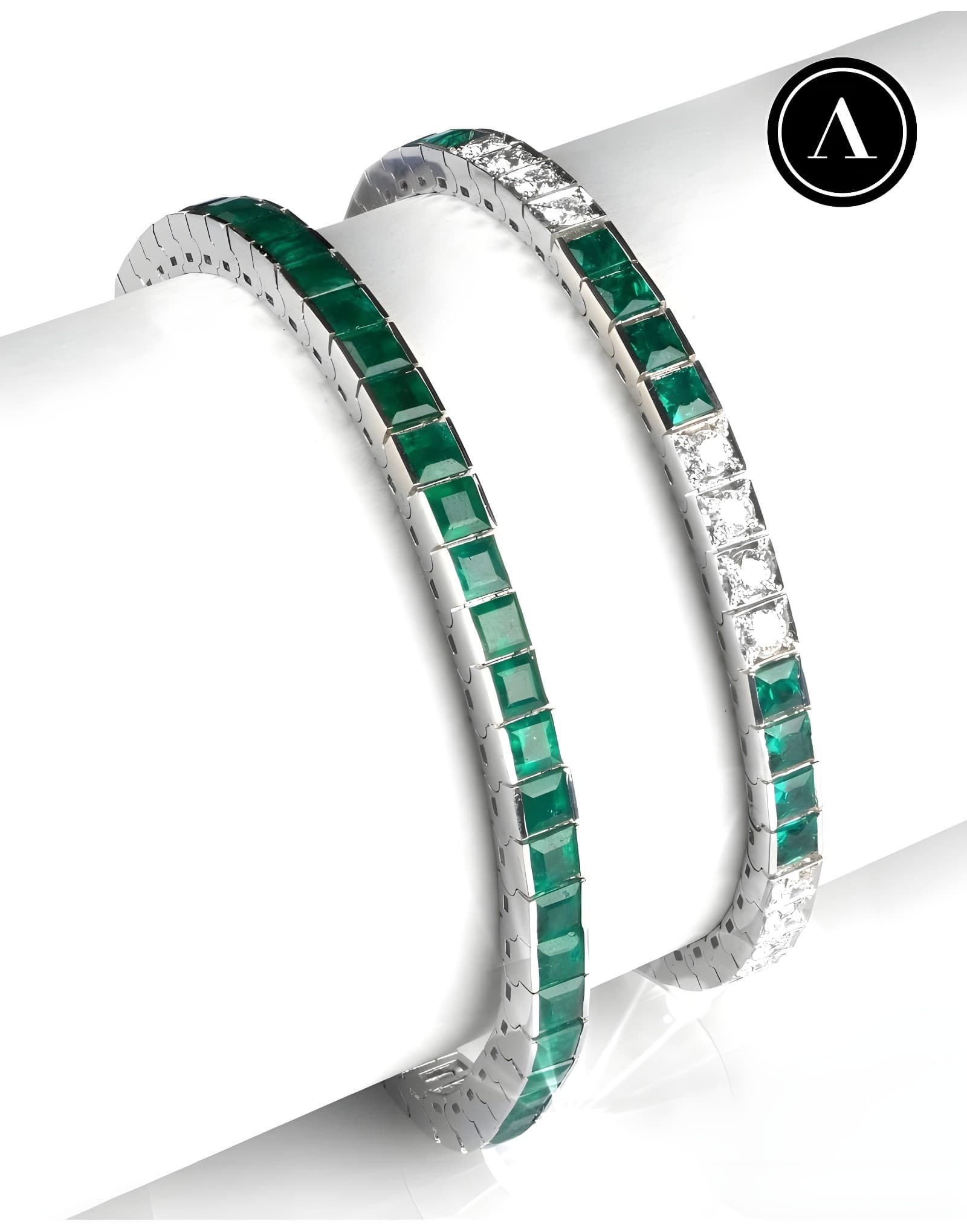 18K 12.05ct Zümrüt Suyolu Bileklik — 2. görünüm