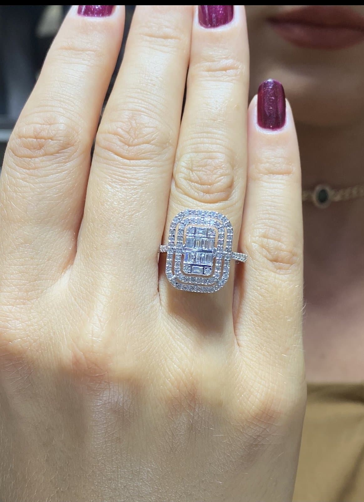Vero 1.05ct F Rengi Baget Pırlanta Yüzük — 4. görünüm