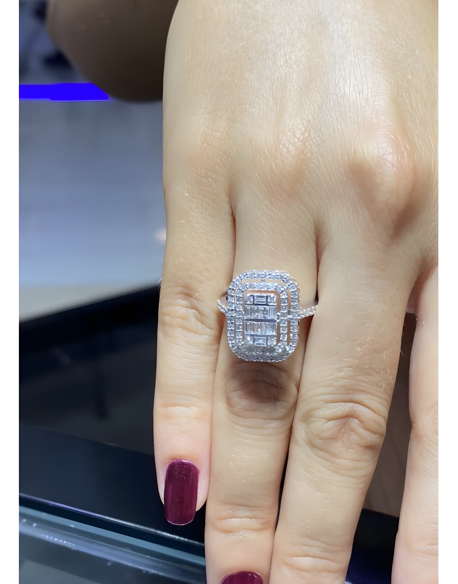 Vero 1.05ct F Rengi Baget Pırlanta Yüzük — 2. görünüm