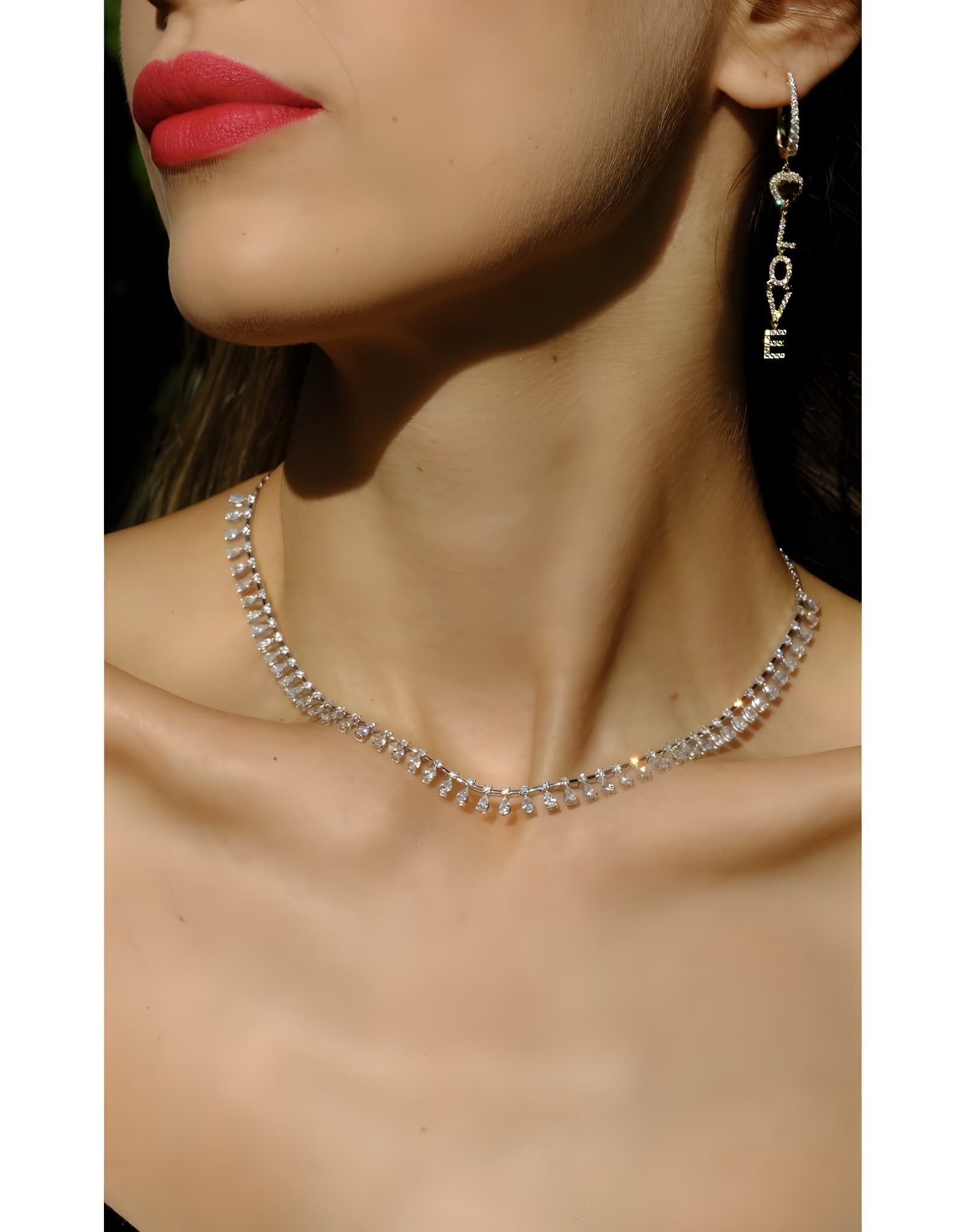 4.60ct Damla Pırlanta Choker — 2. görünüm