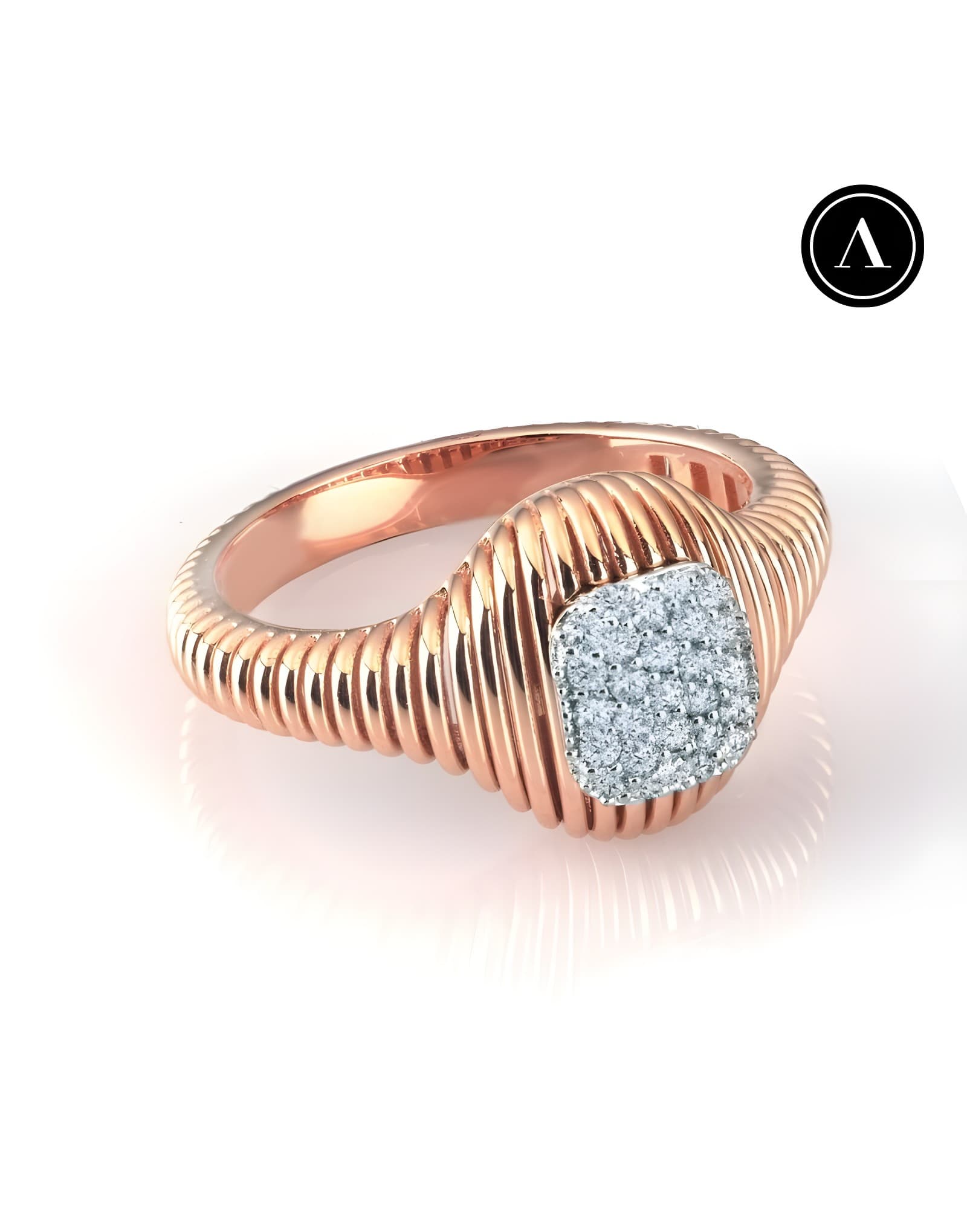 0.25ct F Rengi Roz Altın Günlük Tarz Yüzük