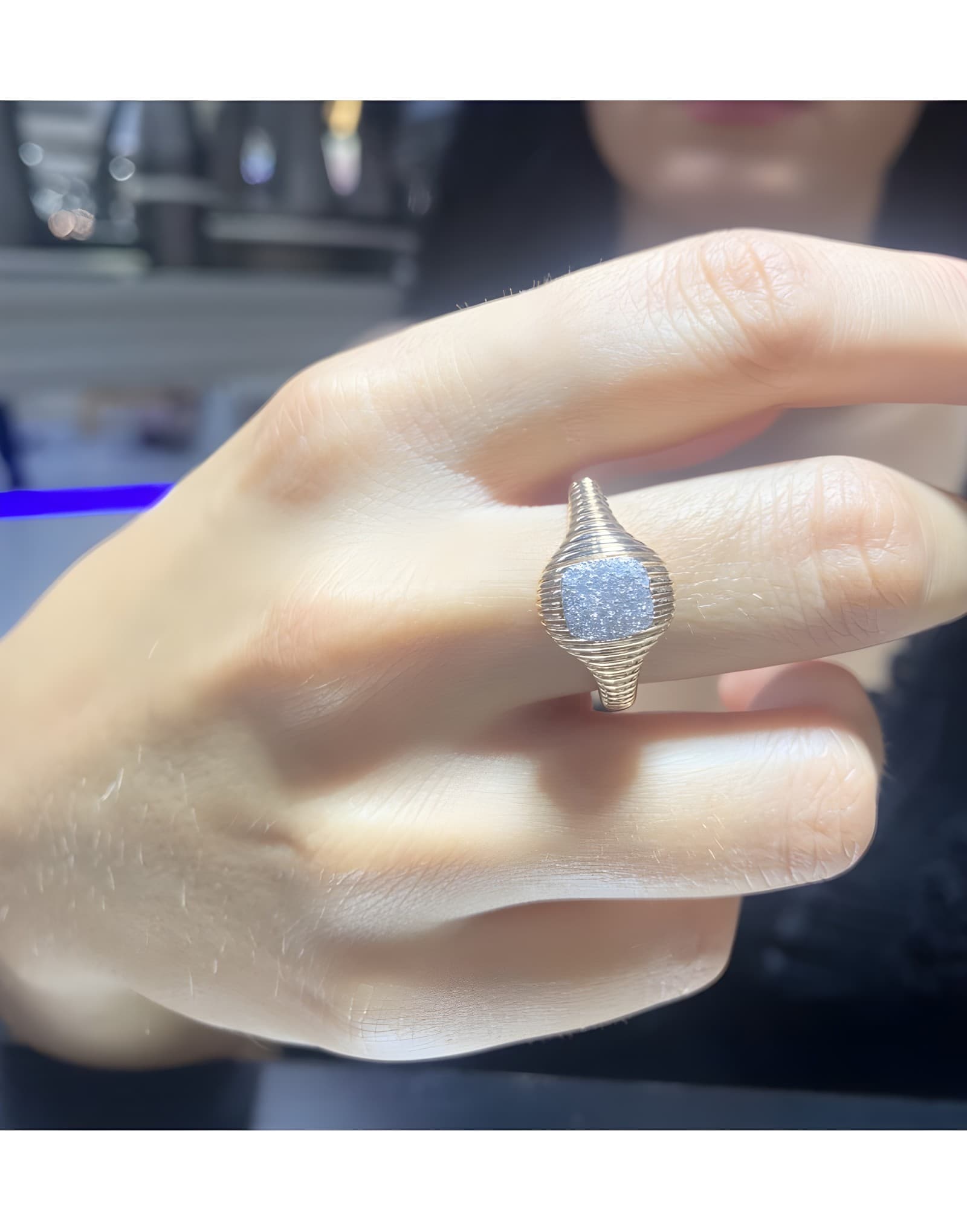 0.25ct F Rengi Roz Altın Günlük Tarz Yüzük — 2. görünüm