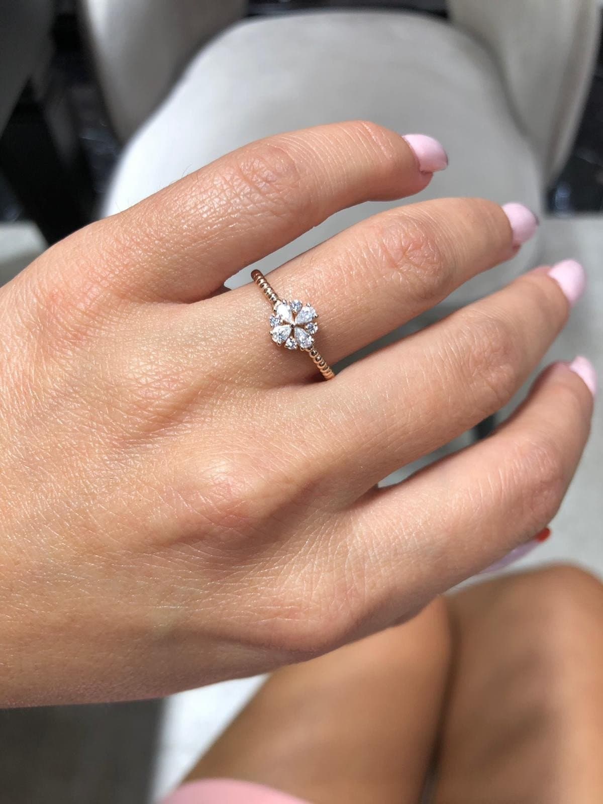 0.25ct F Rengi Günlük Stil Yüzük — 3. görünüm