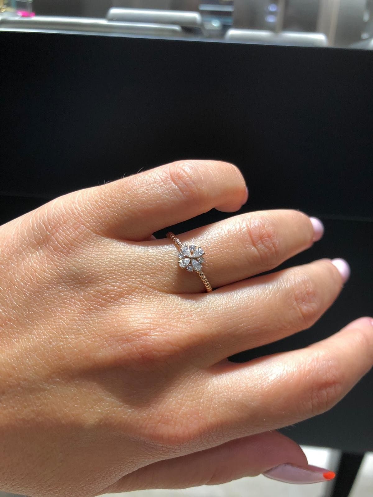 0.25ct F Rengi Günlük Stil Yüzük — 5. görünüm