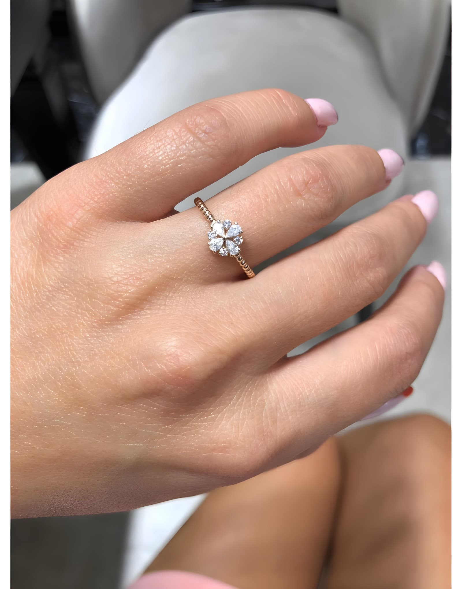 0.25ct F Rengi Günlük Stil Yüzük — 2. görünüm