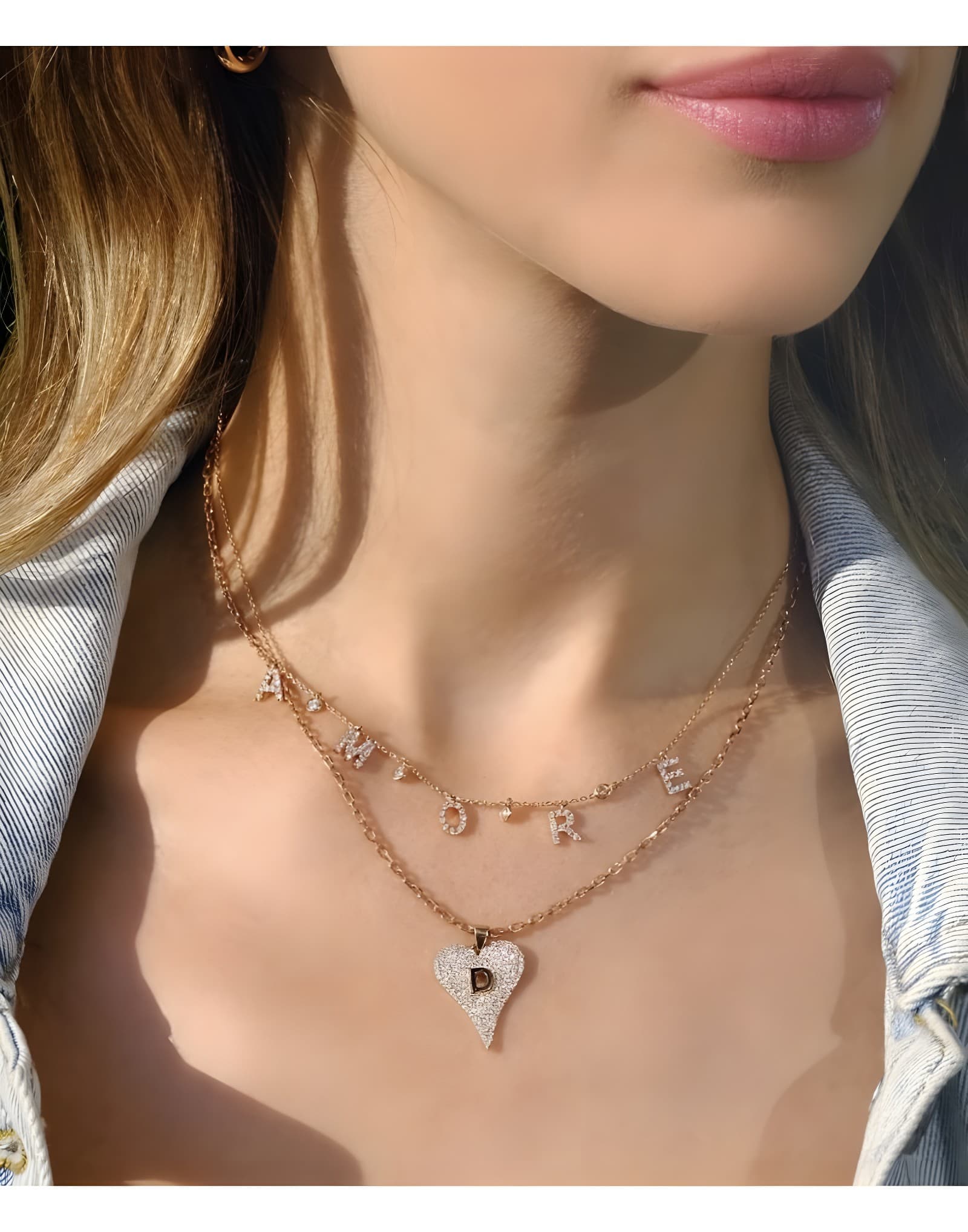 In my heart Black Diamond Harf kolye — 2. görünüm