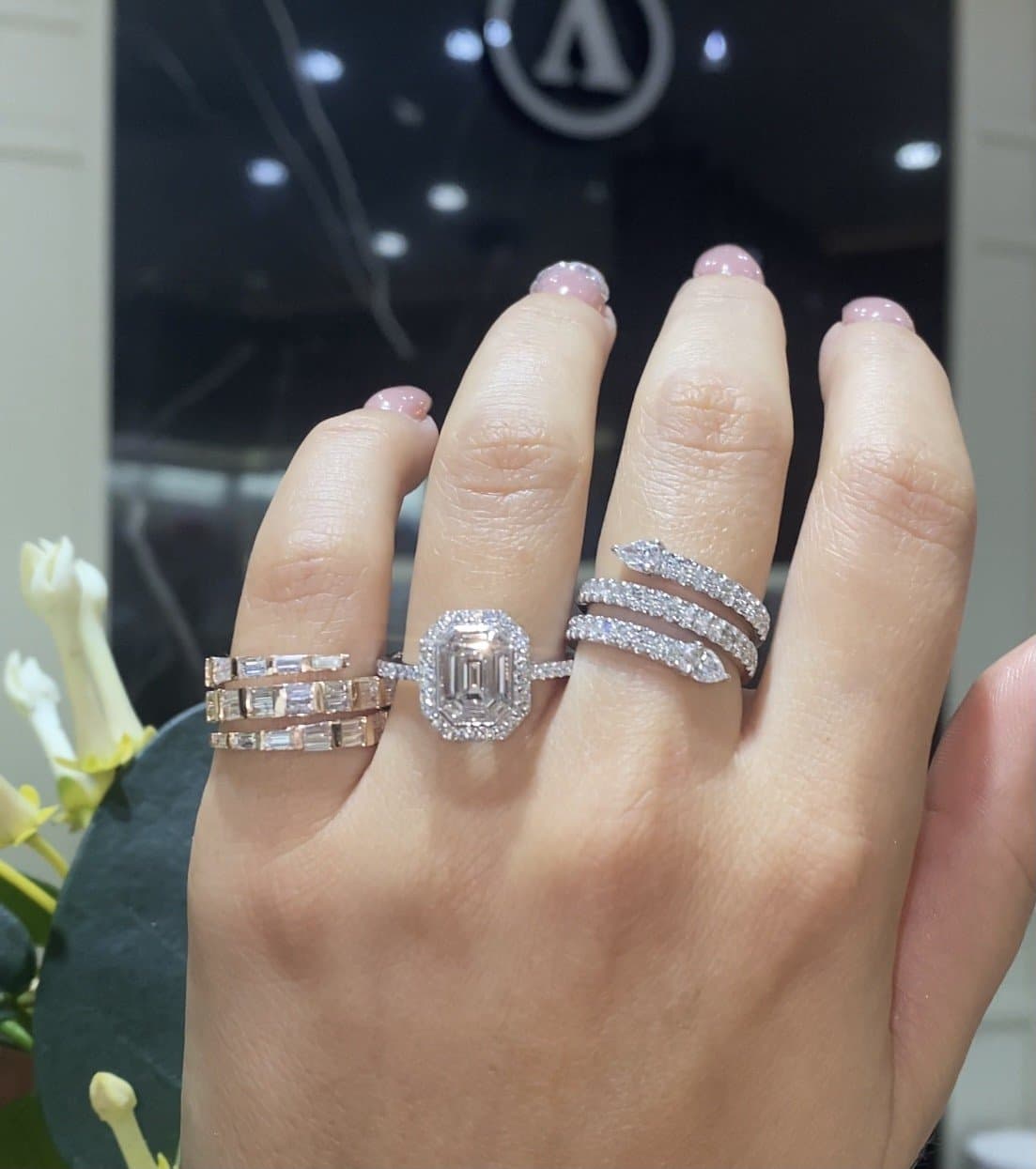1.00ct F Rengi Damla Sarmal Yüzük — 3. görünüm