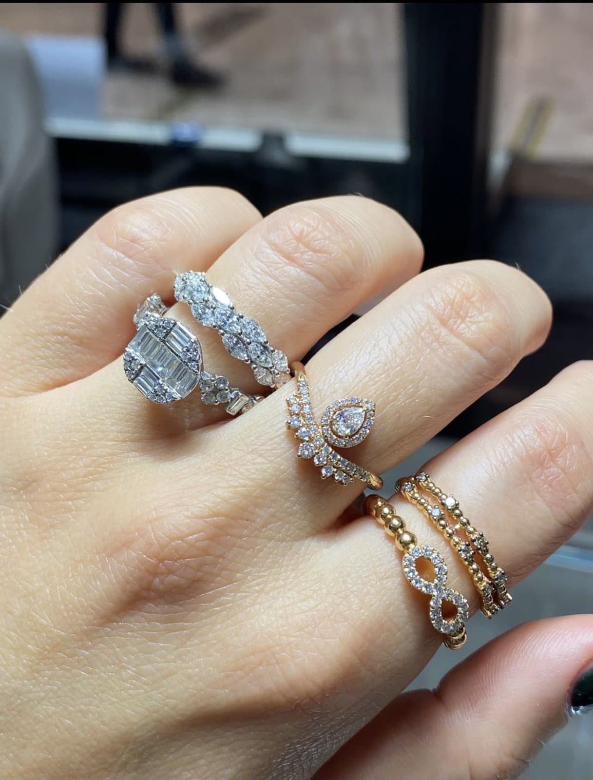 0.50ct Damla Pırlantalı Günlük Stil yüzük — 3. görünüm