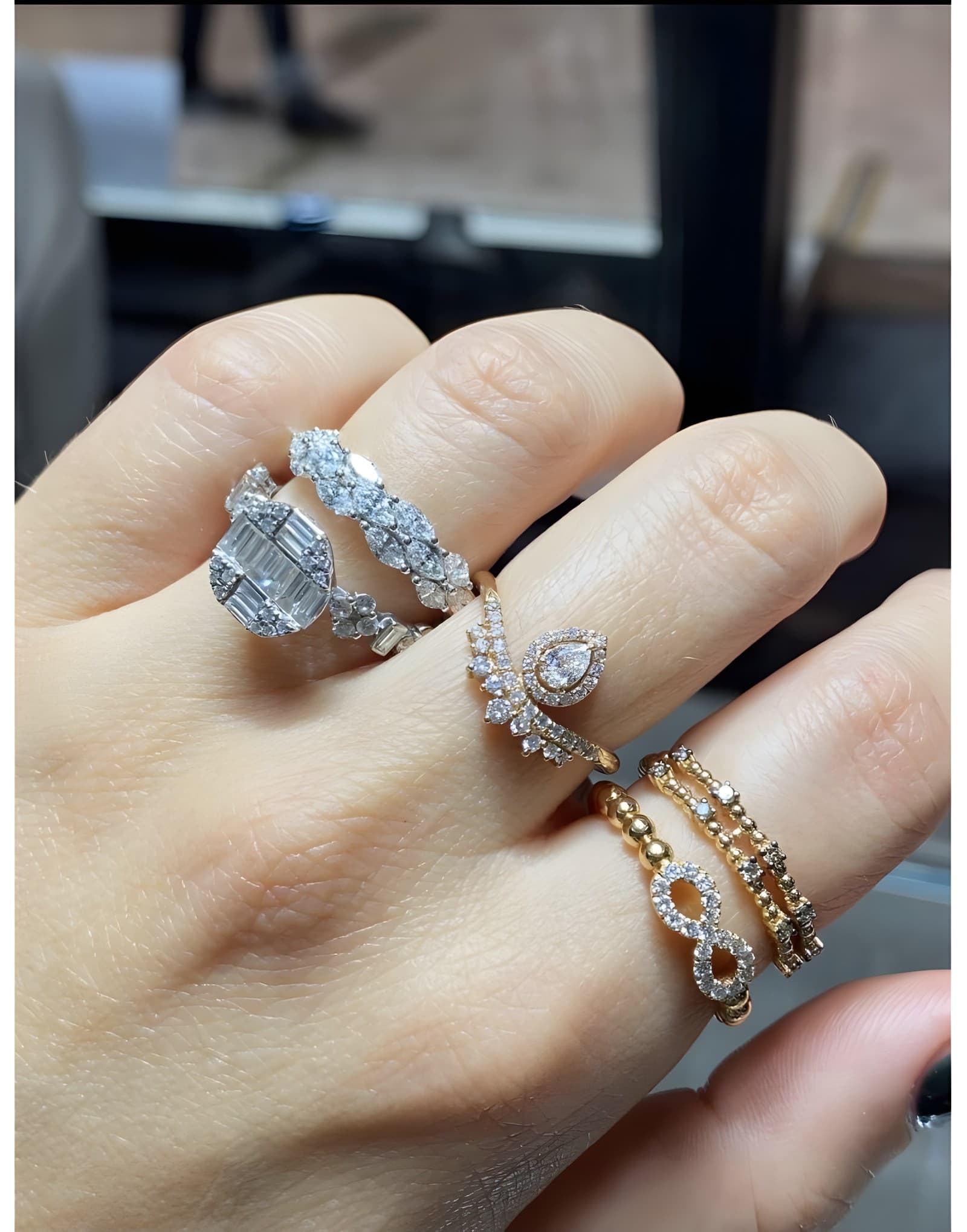 0.50ct Damla Pırlantalı Günlük Stil yüzük — 2. görünüm