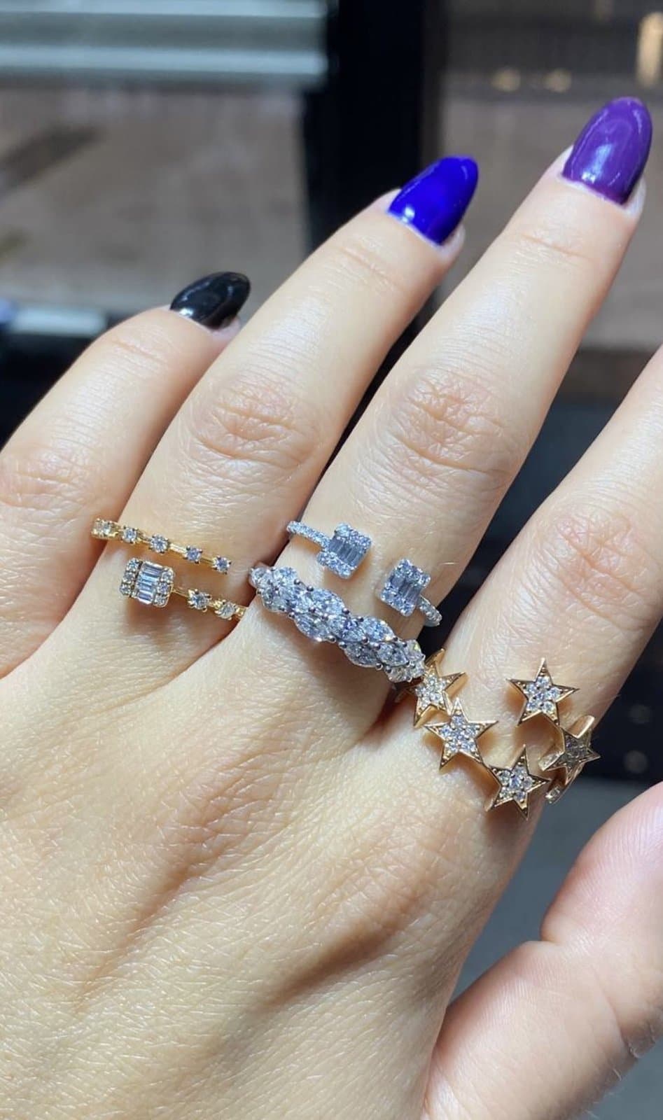 0.30ct Baget Pırlantalı Günlük Stil Yüzük — 4. görünüm