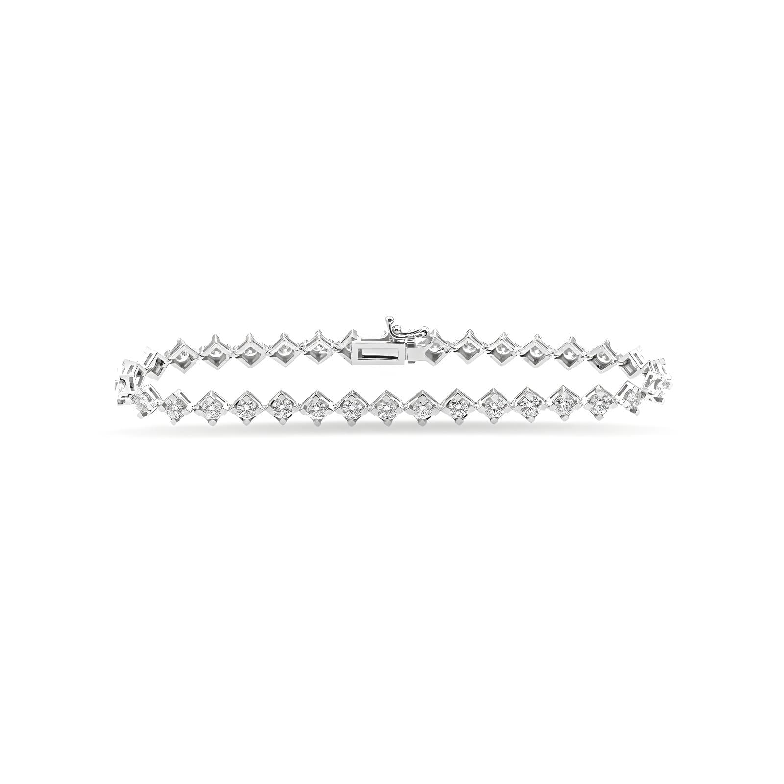 2.24ct F Rengi Çapraz Tırnak Su Yolu Bileklik