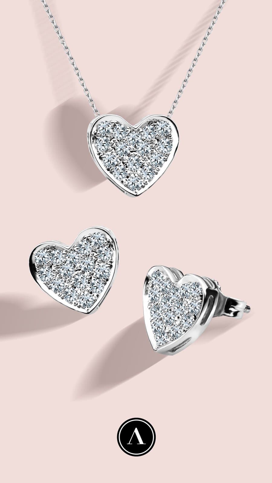 0.26ct F Rengi Pırlanta Kalp Altın Kolye — 3. görünüm