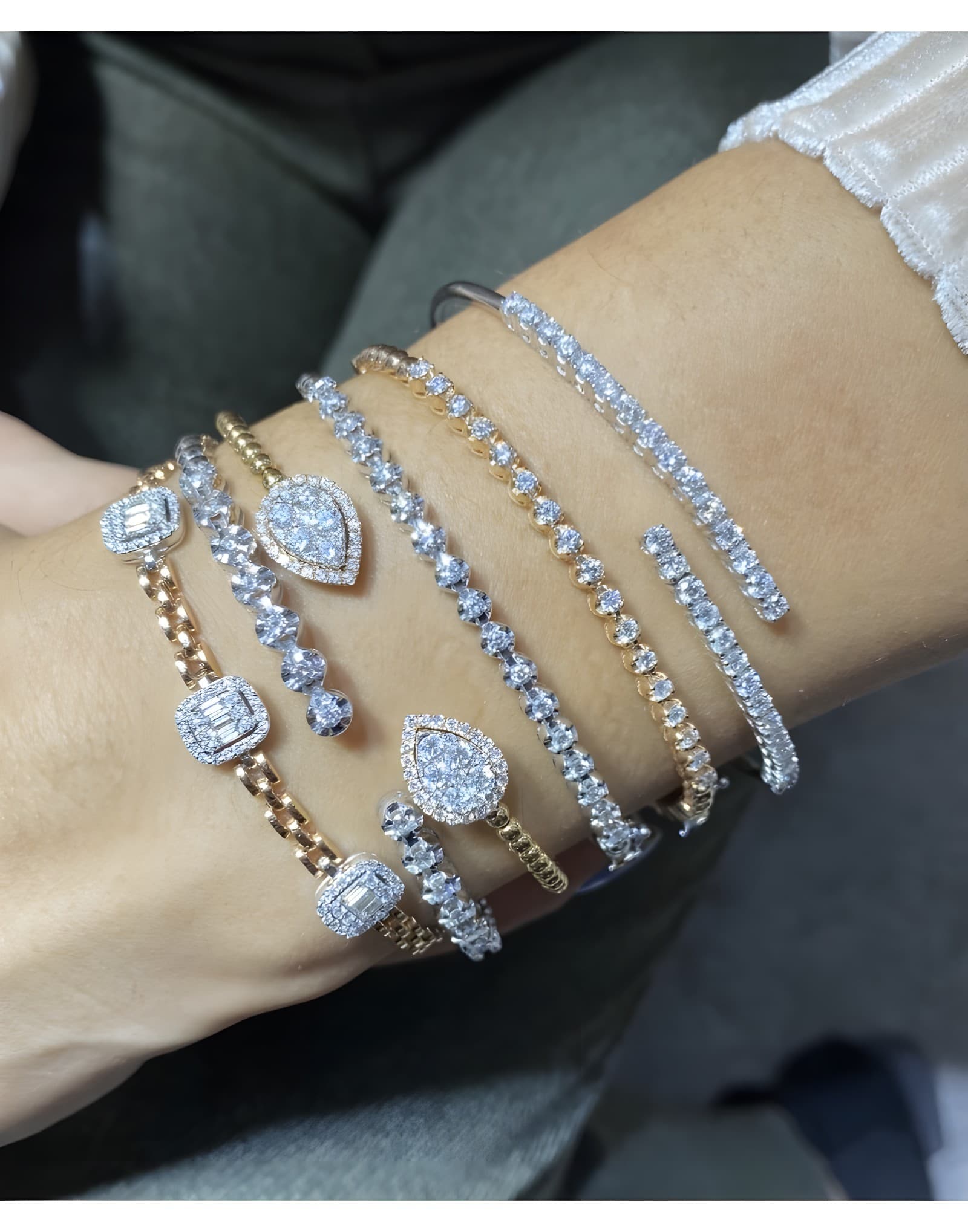0.50ct F Rengi Pırlanta Altın Bileklik — 2. görünüm