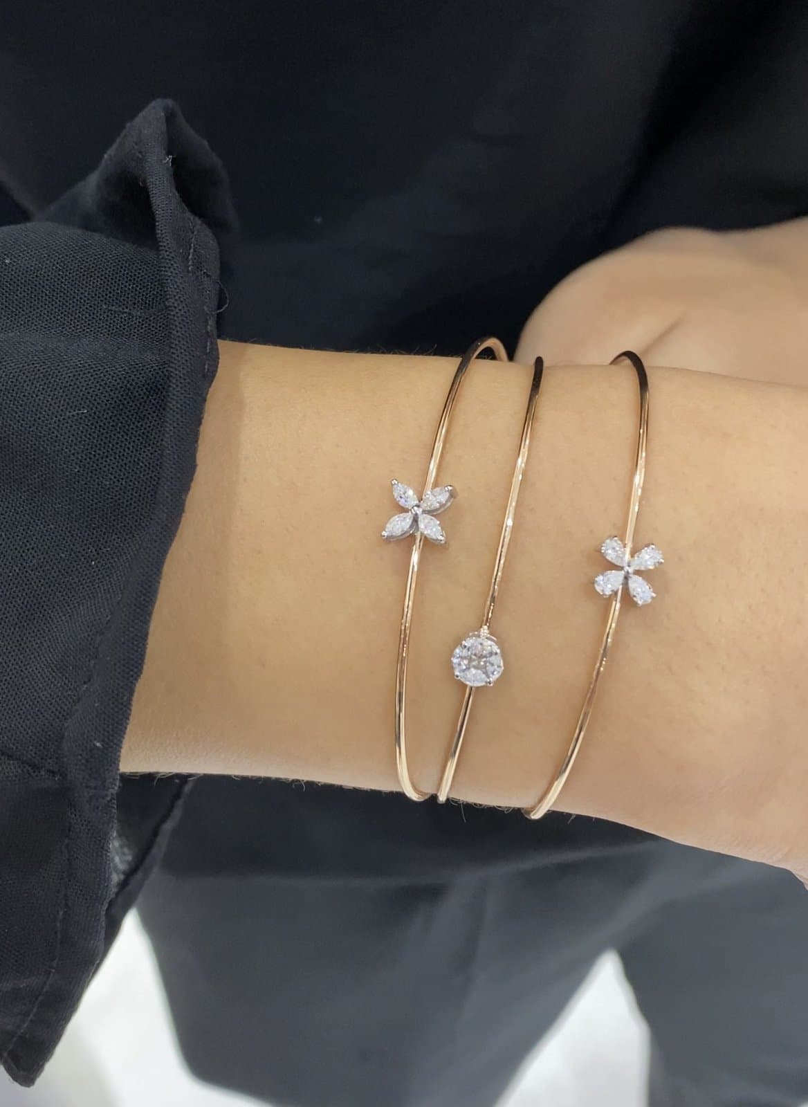 0.25ct F Rengi Pırlanta Altın Günlük Bileklik — 3. görünüm