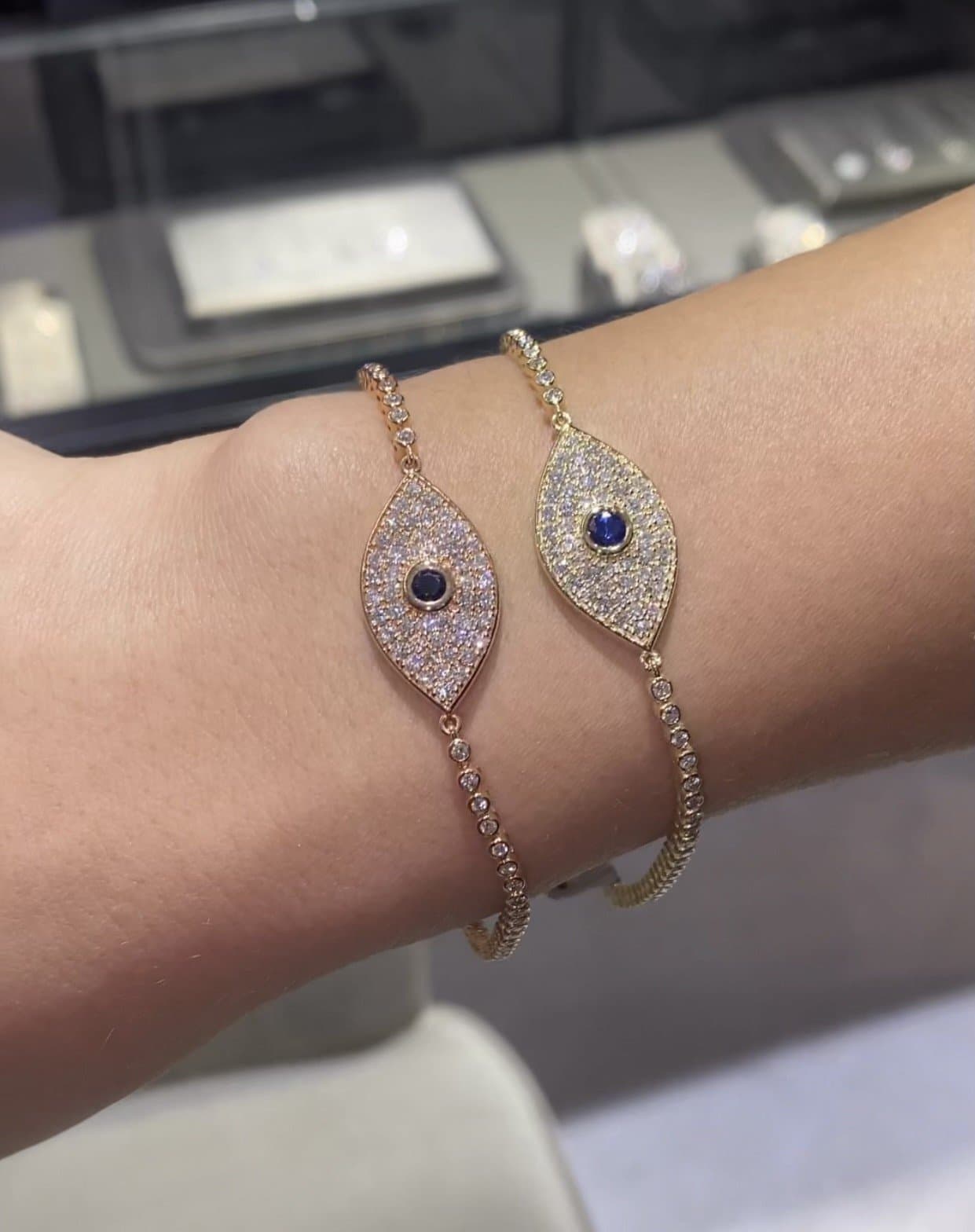 Diamond Eye Safir ve Pırlanta Altın Bileklik — 3. görünüm