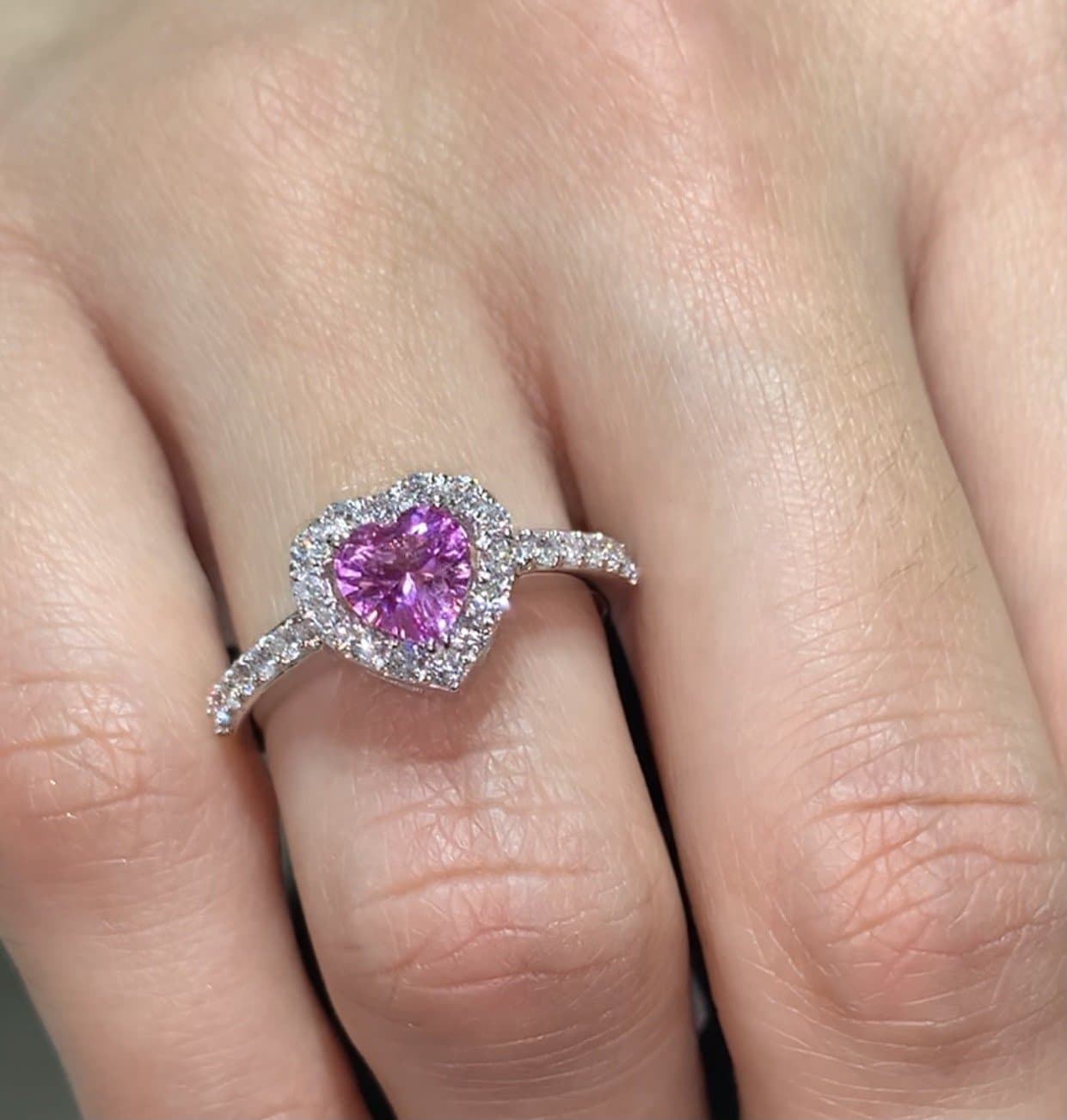 Arte Love Pink Sapphire Kalp Pırlanta Yüzük — 4. görünüm