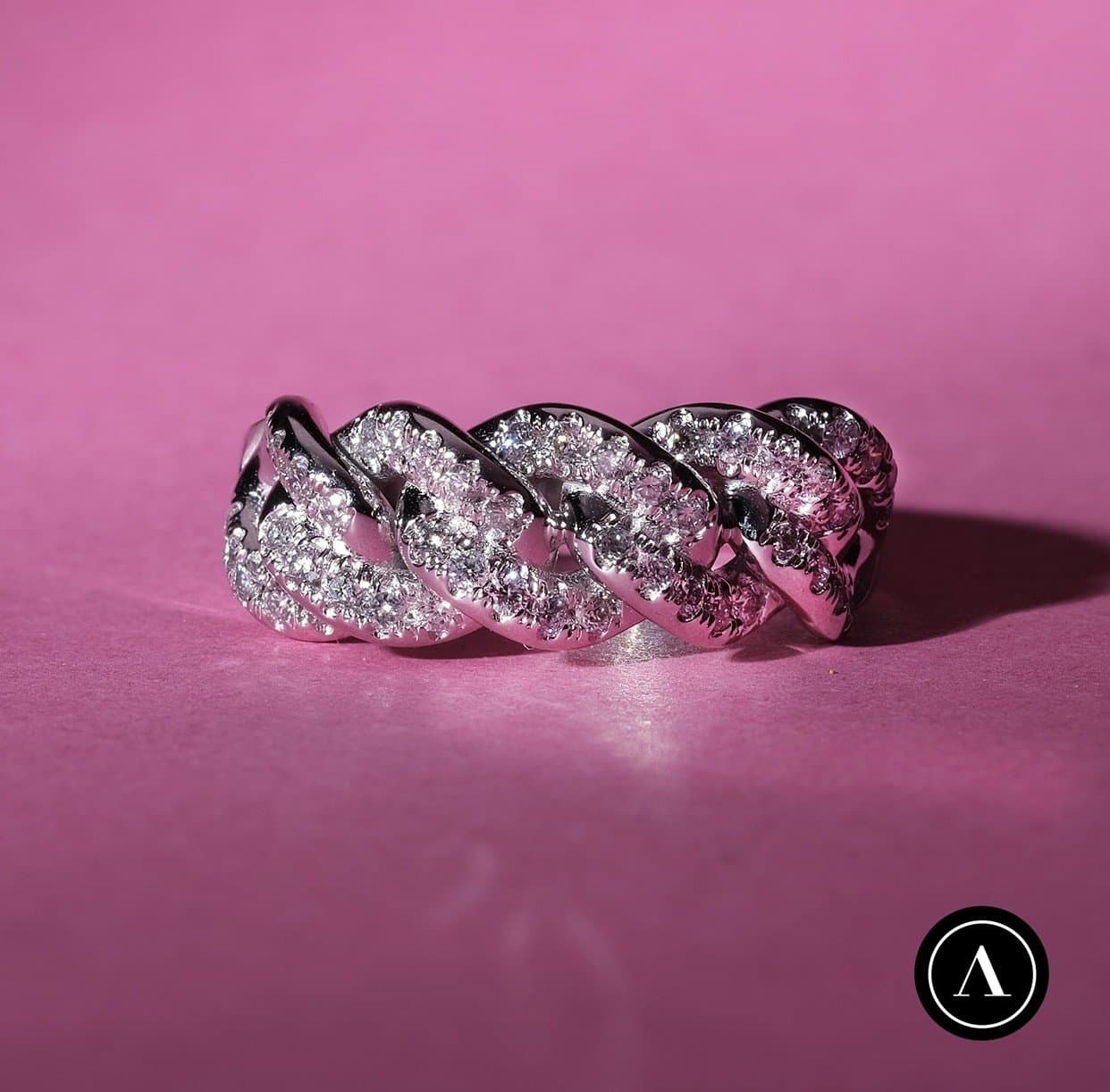 0.50ct F Rengi Pırlanta Altın Zincir Yüzük — 4. görünüm