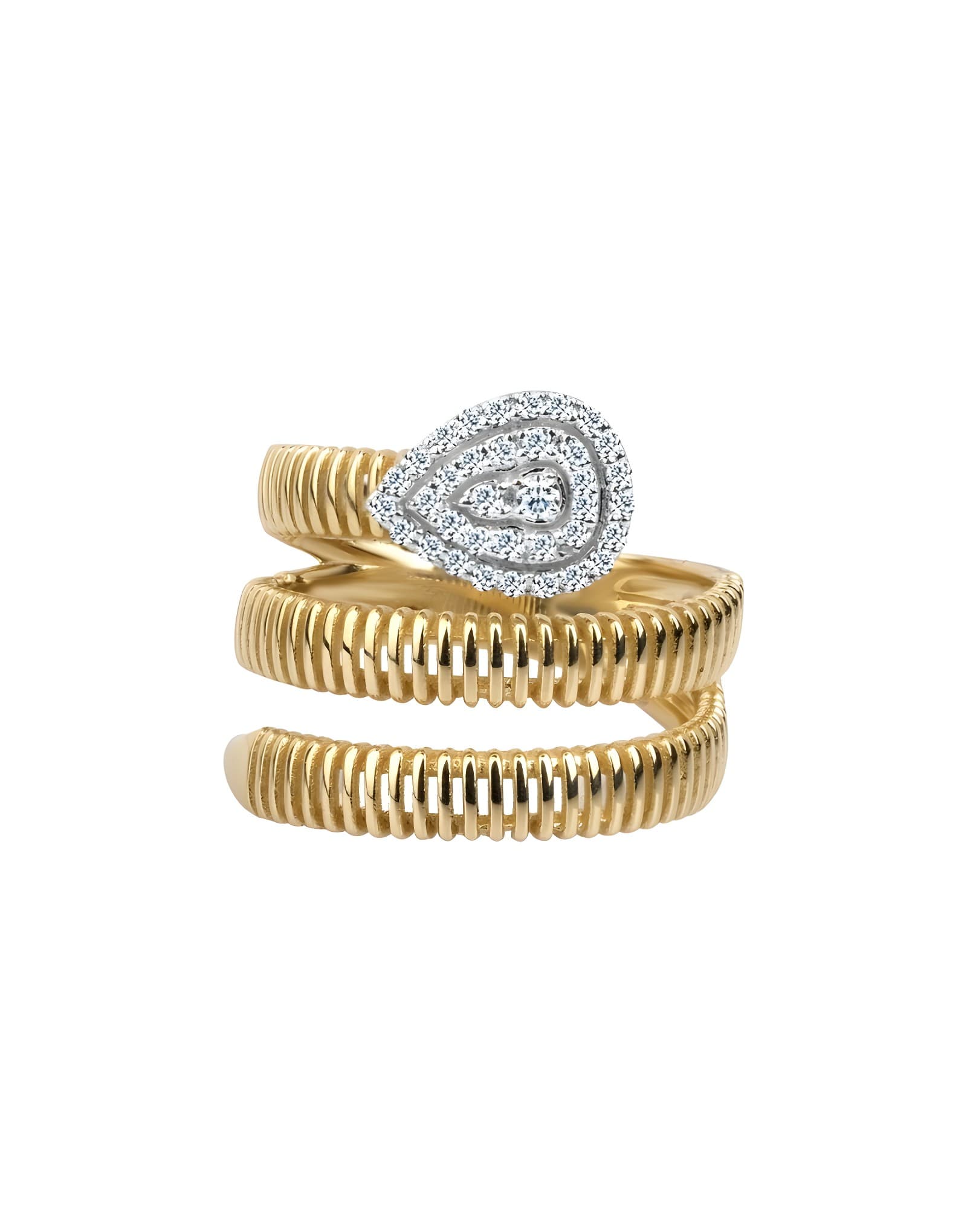 Tals Drop 3 Burgu 0.25ct Pırlanta Altın Yüzük — 2. görünüm