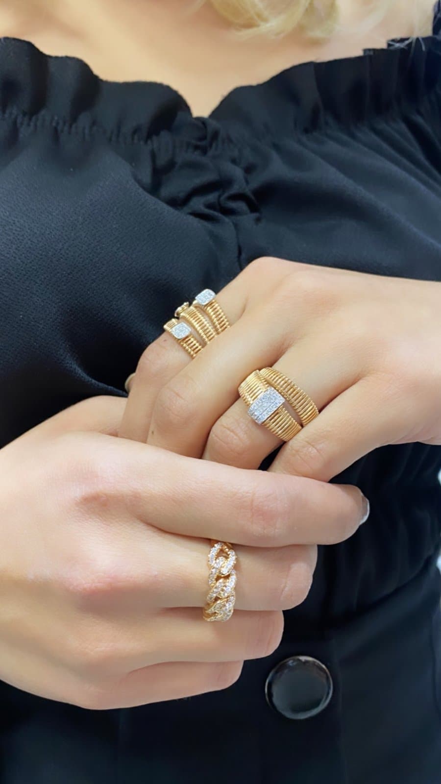 Tals Triple 0.26ct Pırlanta Altın Yüzük — 3. görünüm
