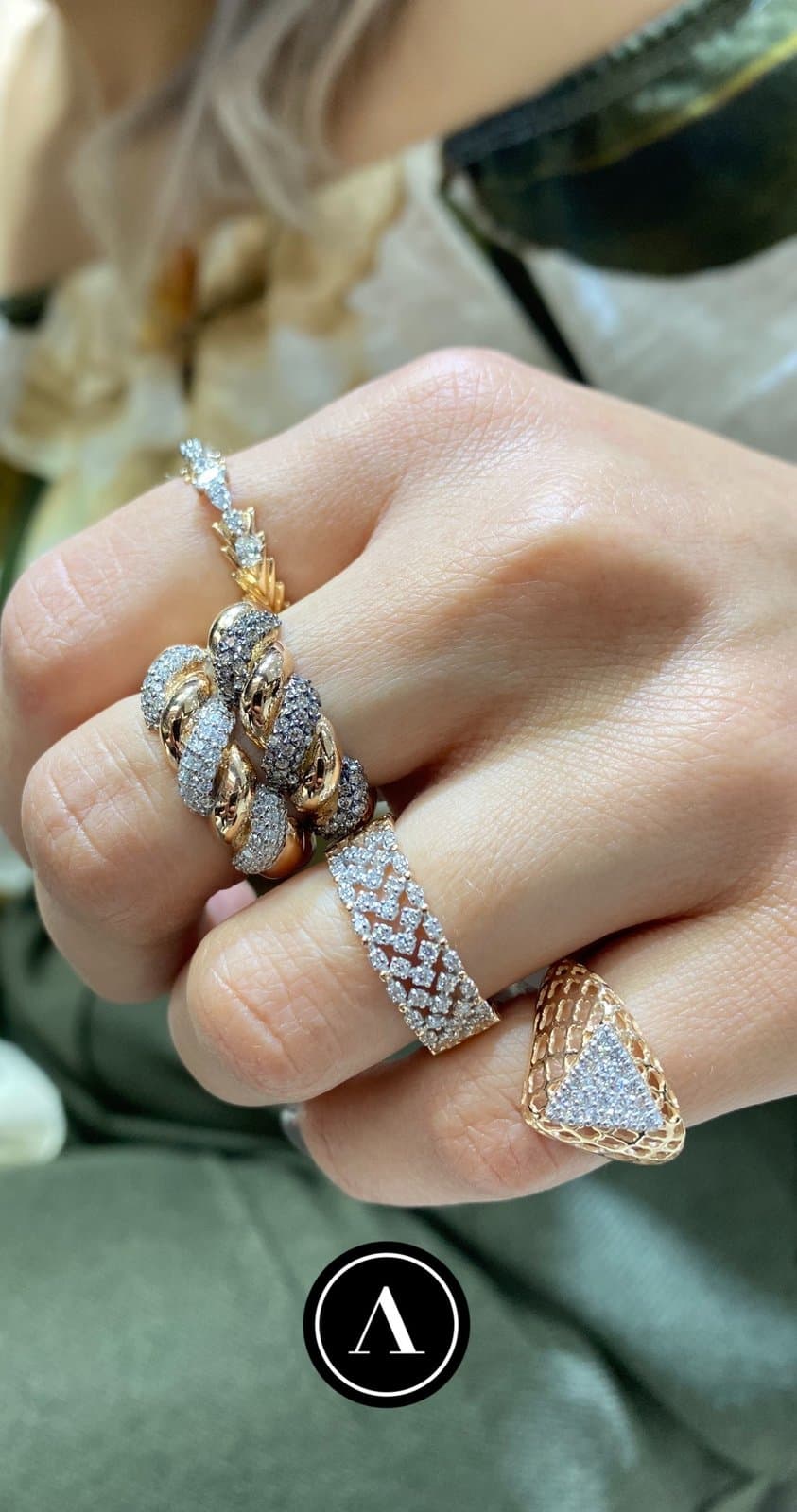 Marseille Şövalye Pırlanta Altın Yüzük — 3. görünüm