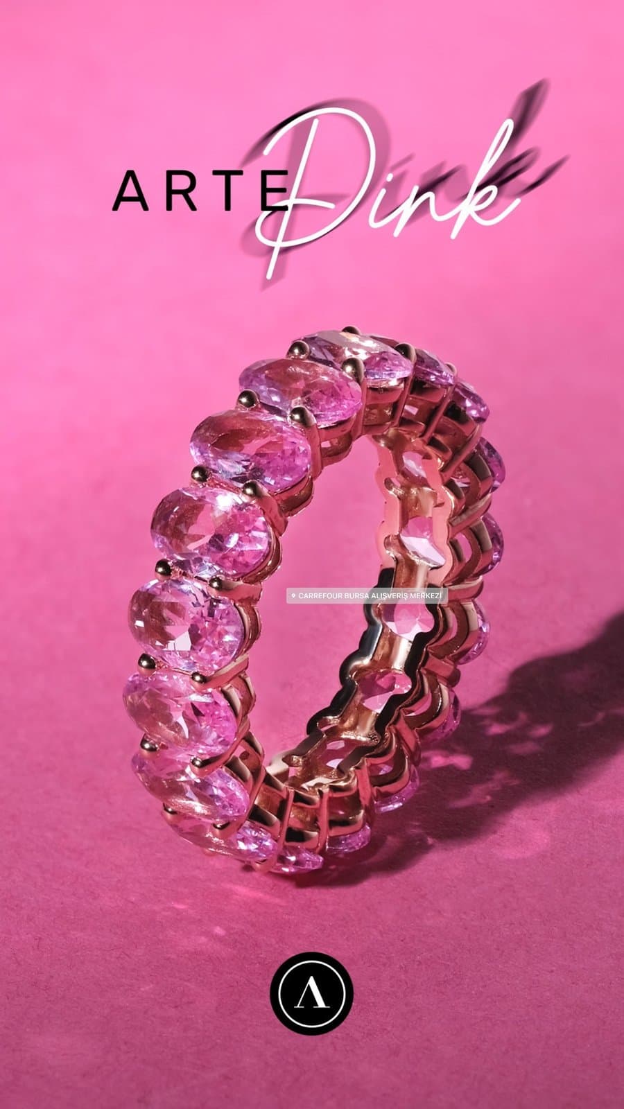 ARTE PİNK BAND OVAL TAMTUR ALTIN YÜZÜK — 4. görünüm