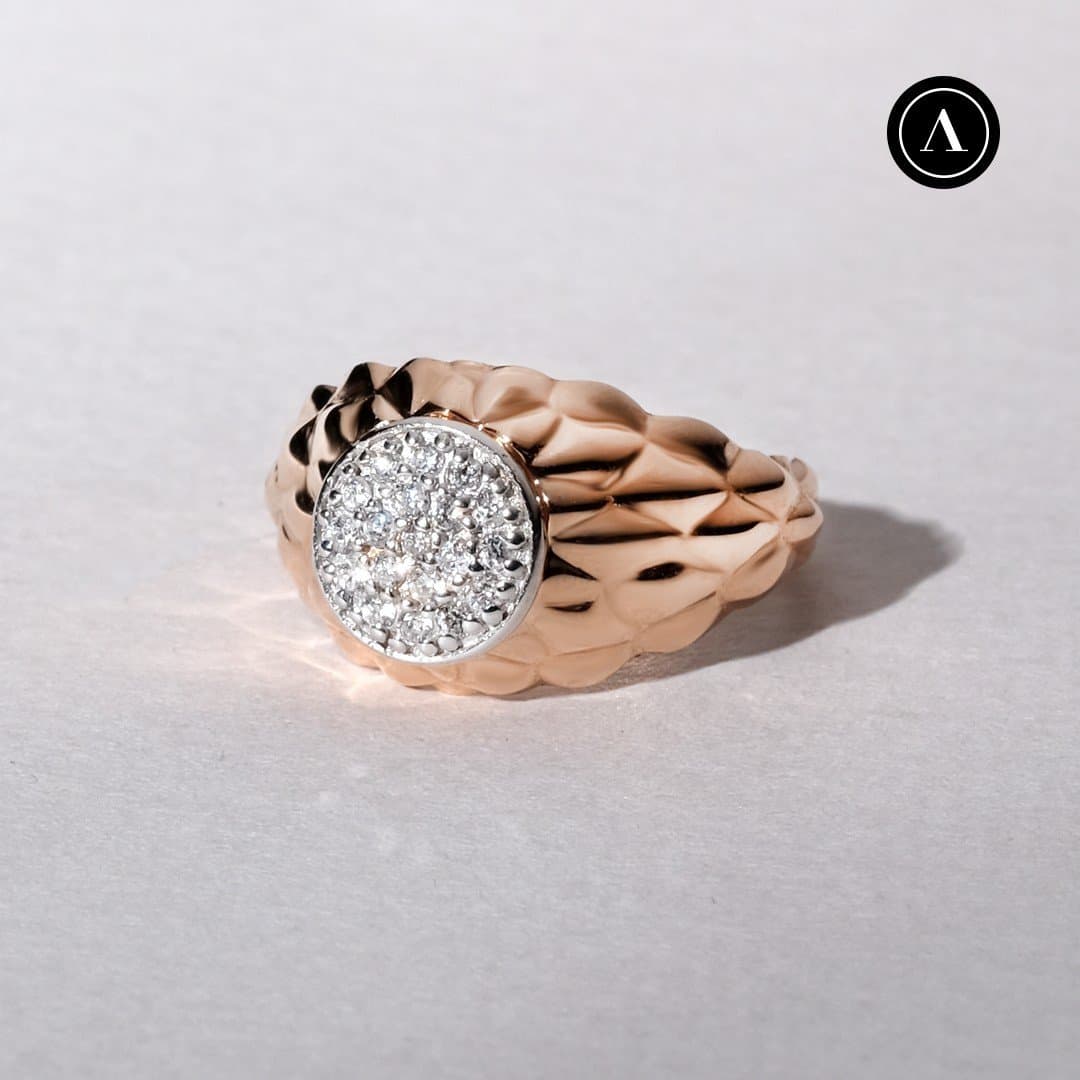 0.20ct Şövalye Pırlanta Altın Yüzük — 4. görünüm