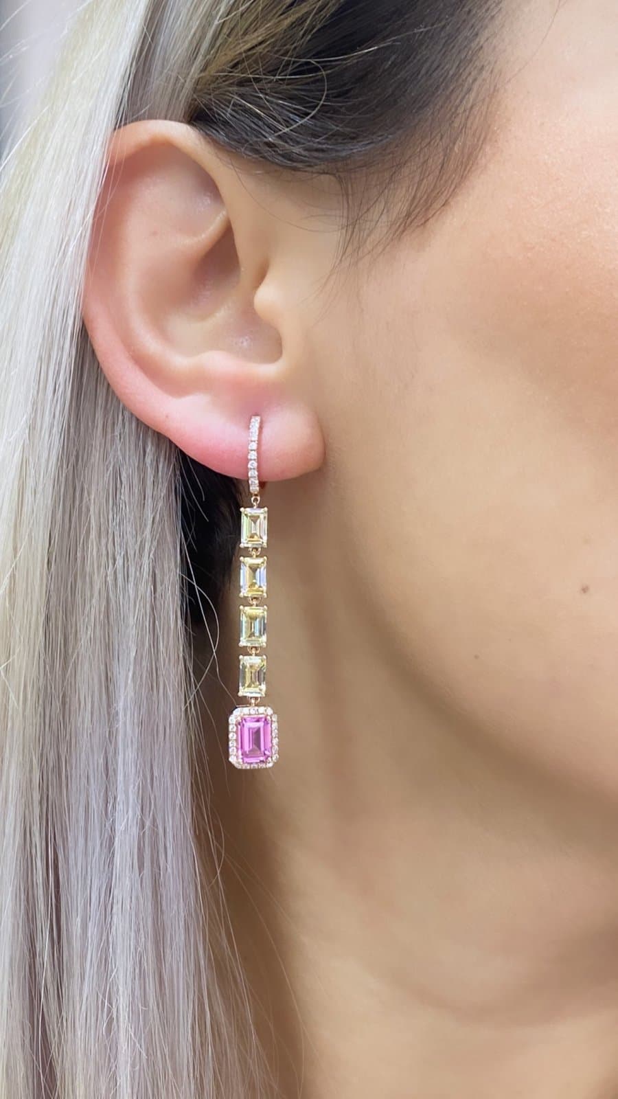 Arte Pink & Yellow Long Earrings — 3. görünüm