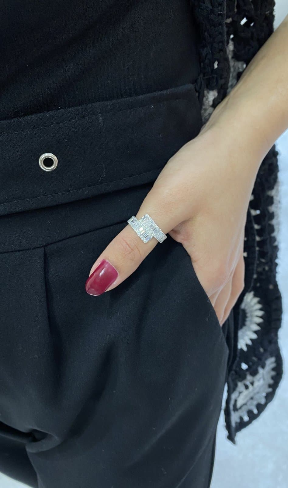 1.77ct F Rengi Baget Pırlanta Yüzük — 4. görünüm