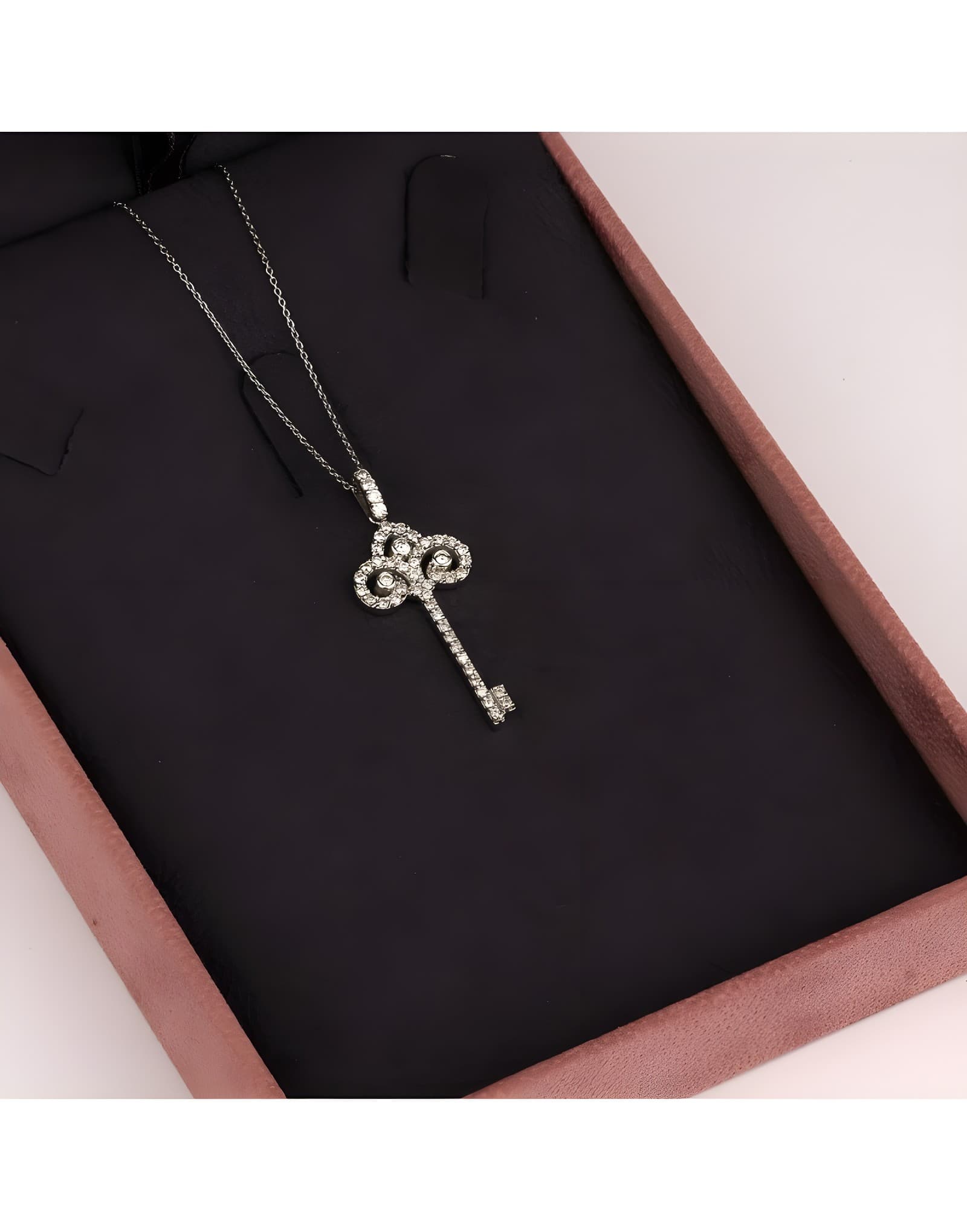 18 Ayar 0.30 ct F / VS Anahtar Pırlanta Altın Kolye — 2. görünüm