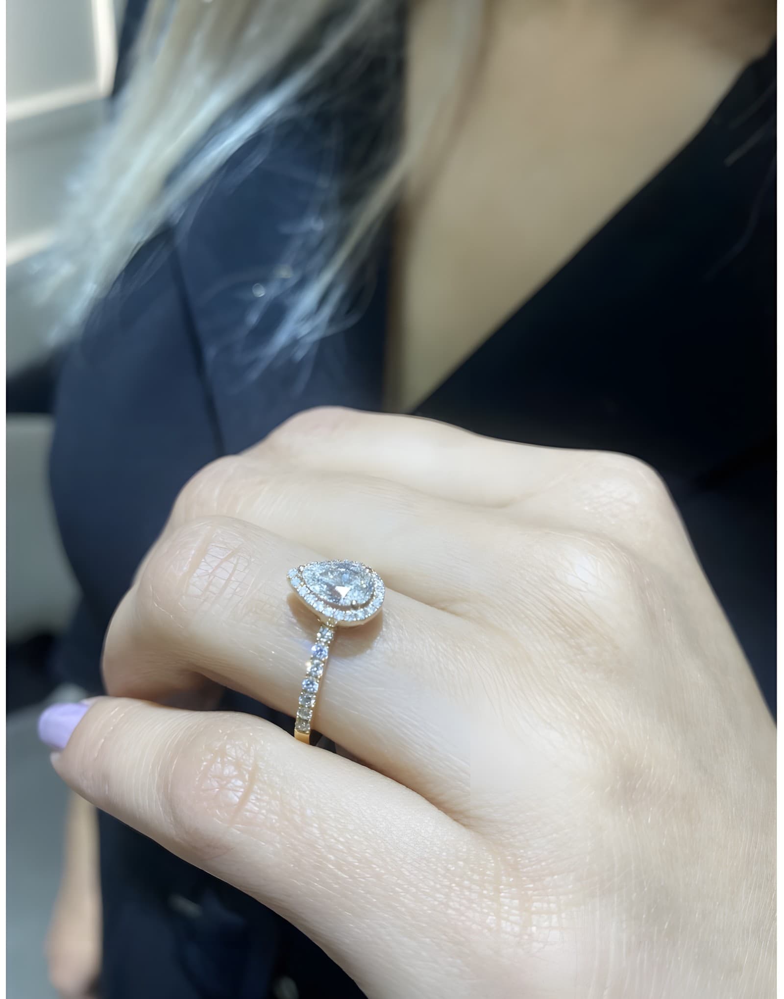 1.00ct G Vs Damla Kesim Pırlanta Tektaş Altın Yüzük — 2. görünüm