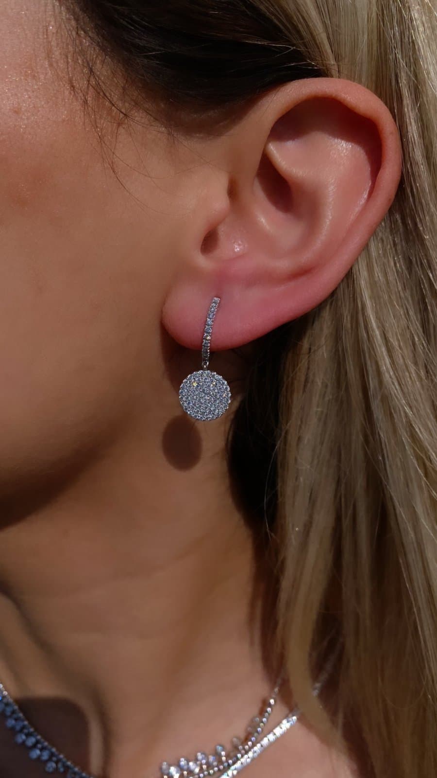 1.00ct Pırlanta Arte Style Altın Küpe — 2. görünüm