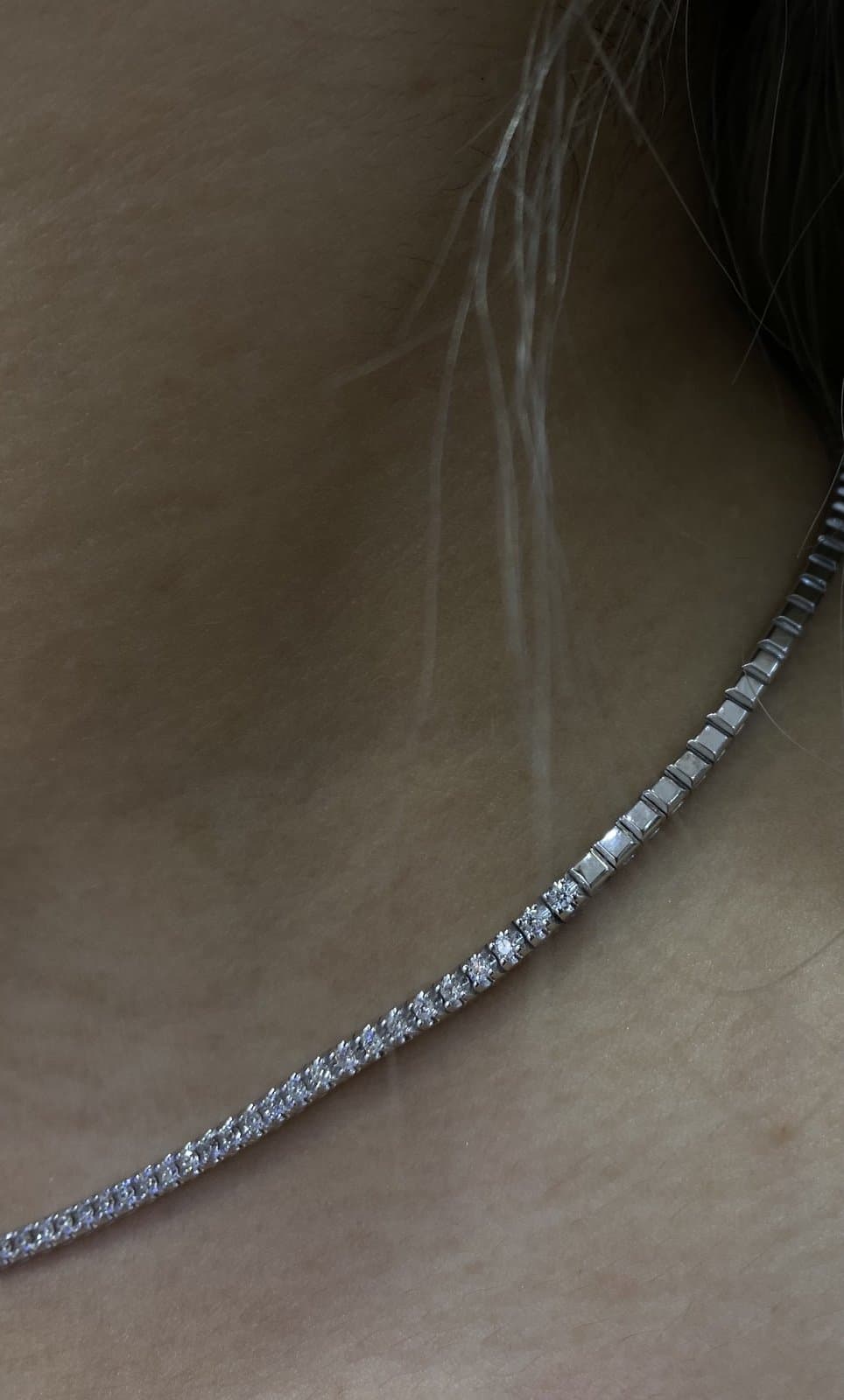 1.28ct F Rengi Pırlanta Suyolu Altın Kolye — 5. görünüm