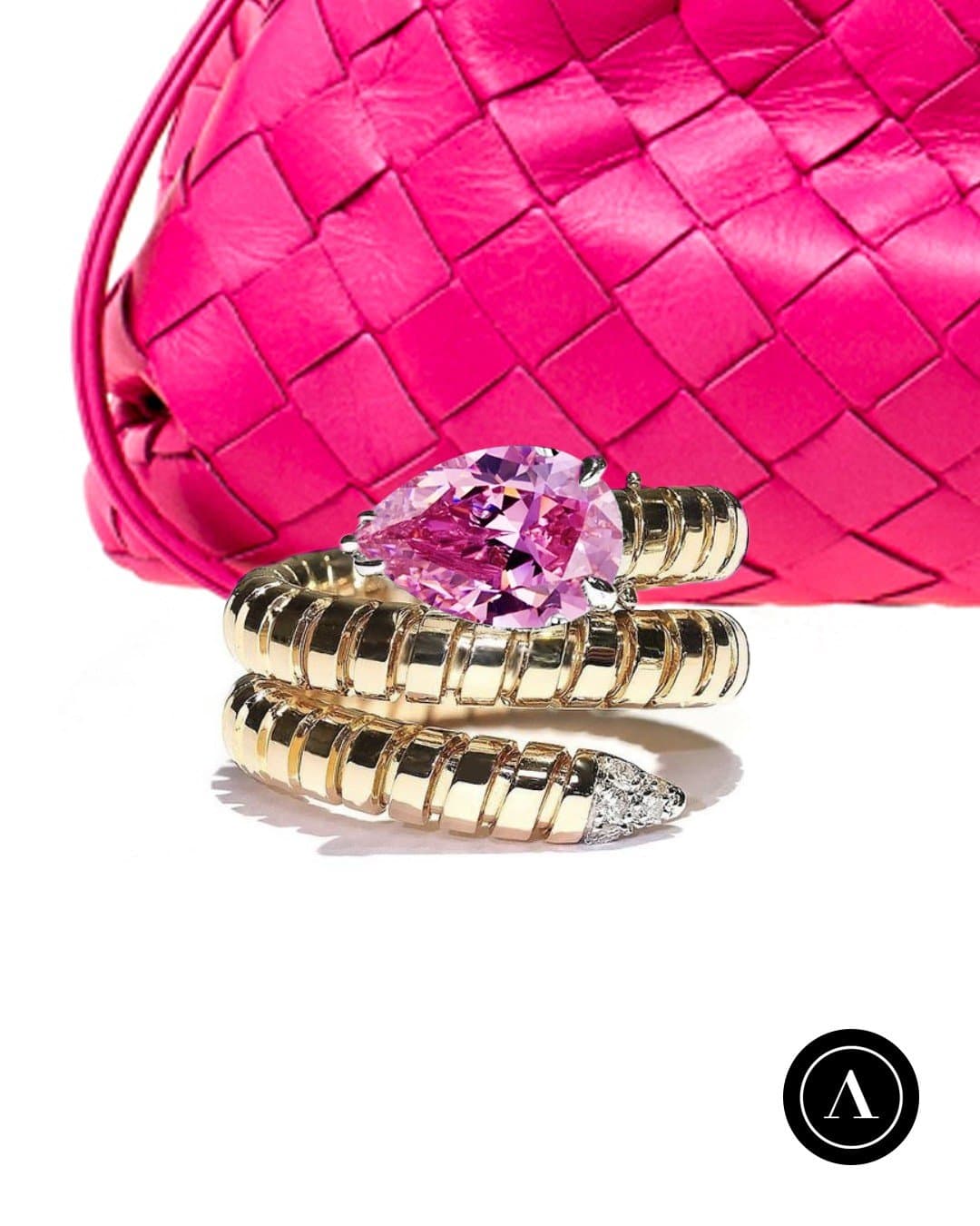 Arte Pink Sarpent Pırlantalı Altın Yüzük — 3. görünüm