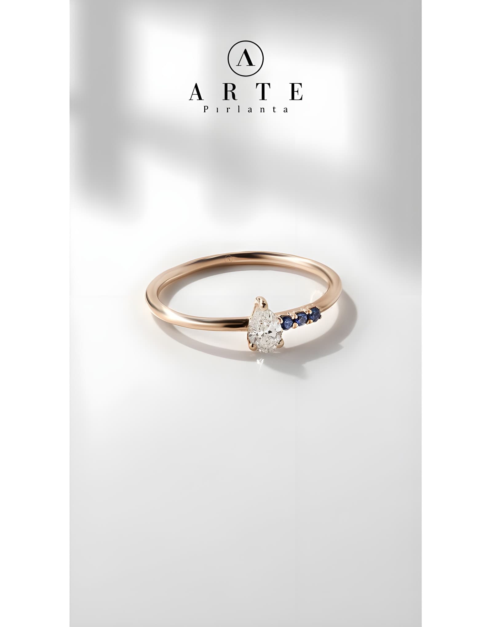 0.25ct Damla Pırlantalı Altın Yüzük