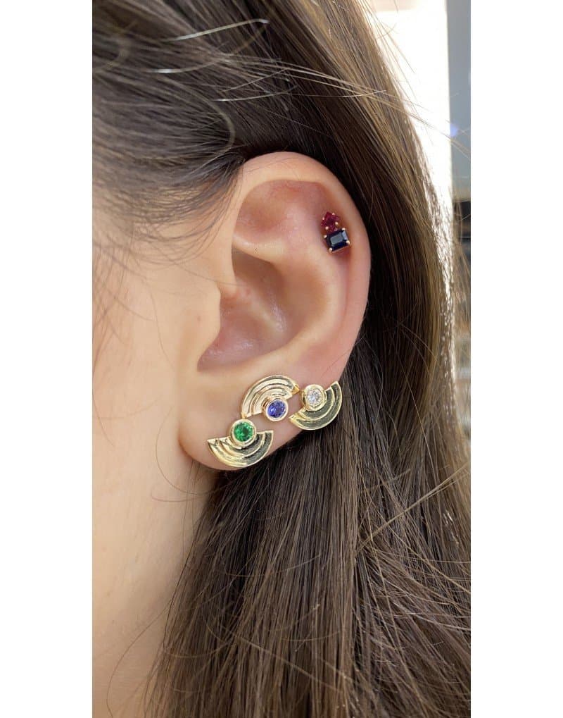 Arco Emerald Altın Küpe — 3. görünüm