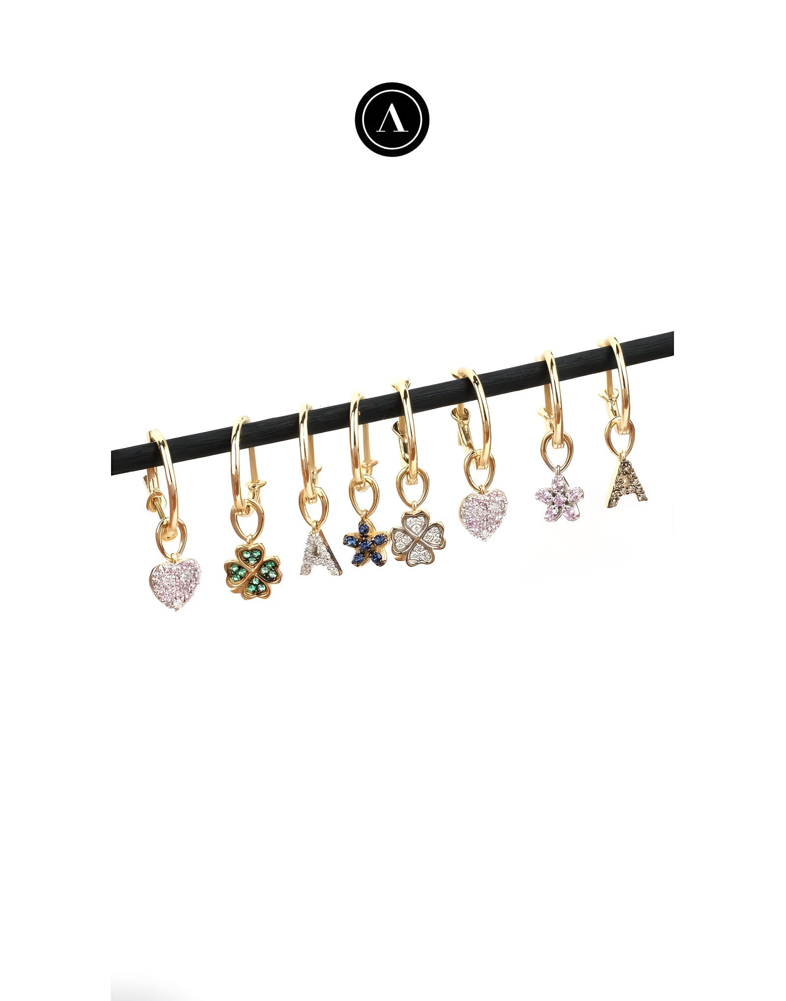 Pink &Diamond Heart Altın Küpe(çift) — 2. görünüm