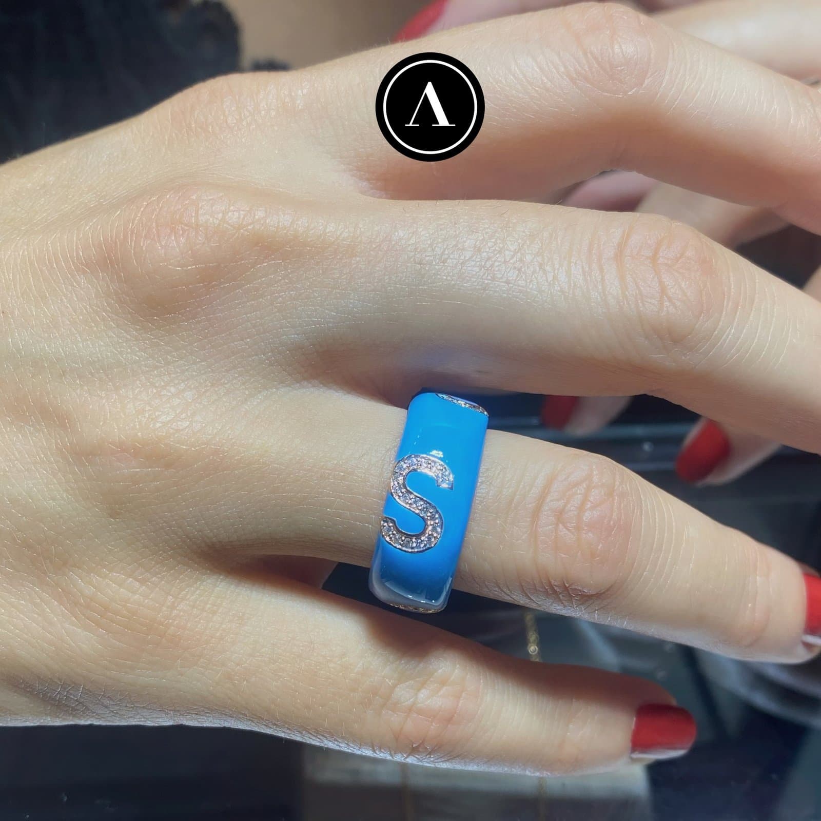 0.30ct F Mineli Arte Harf Yüzük — 3. görünüm
