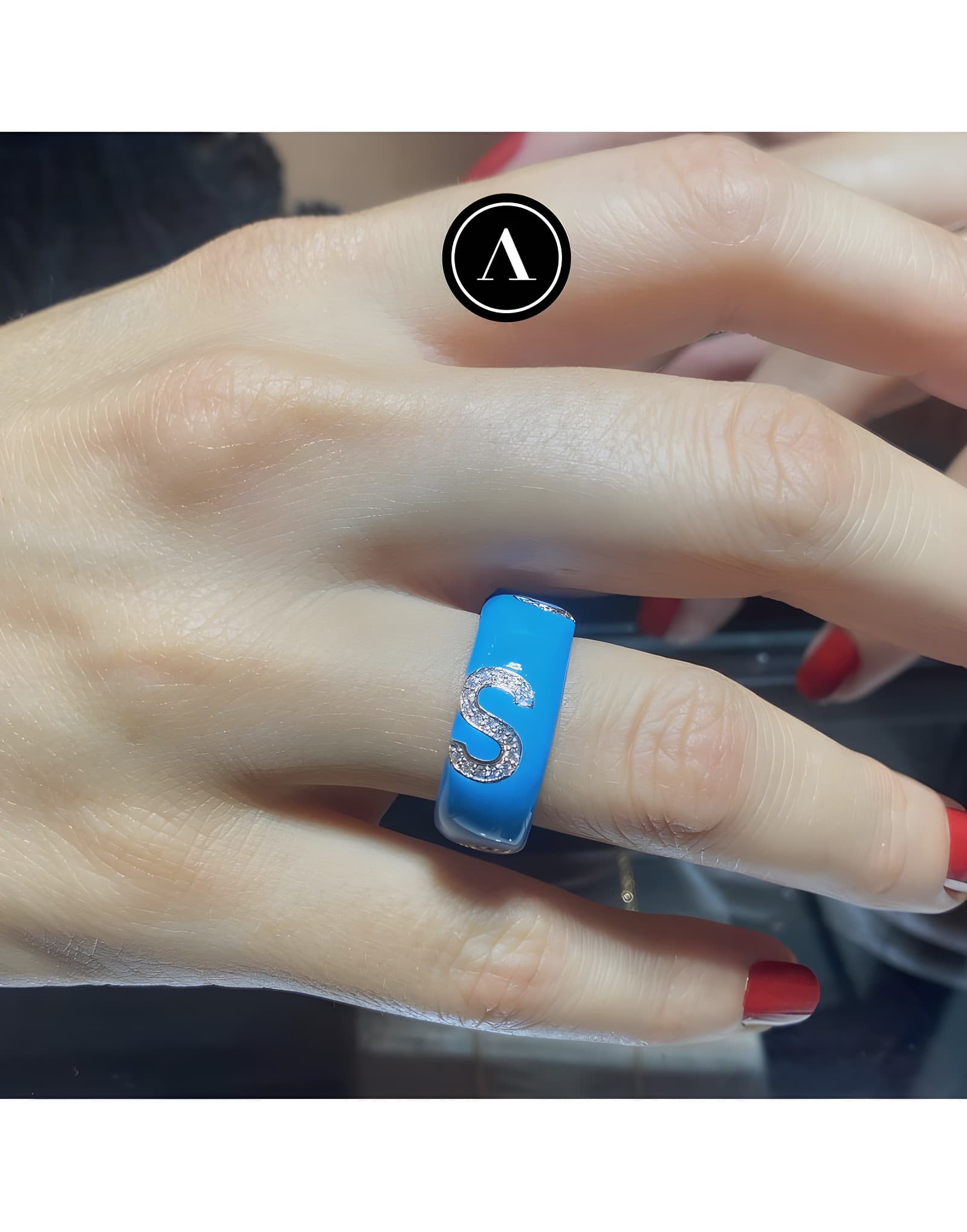 0.30ct F Mineli Arte Harf Yüzük — 2. görünüm