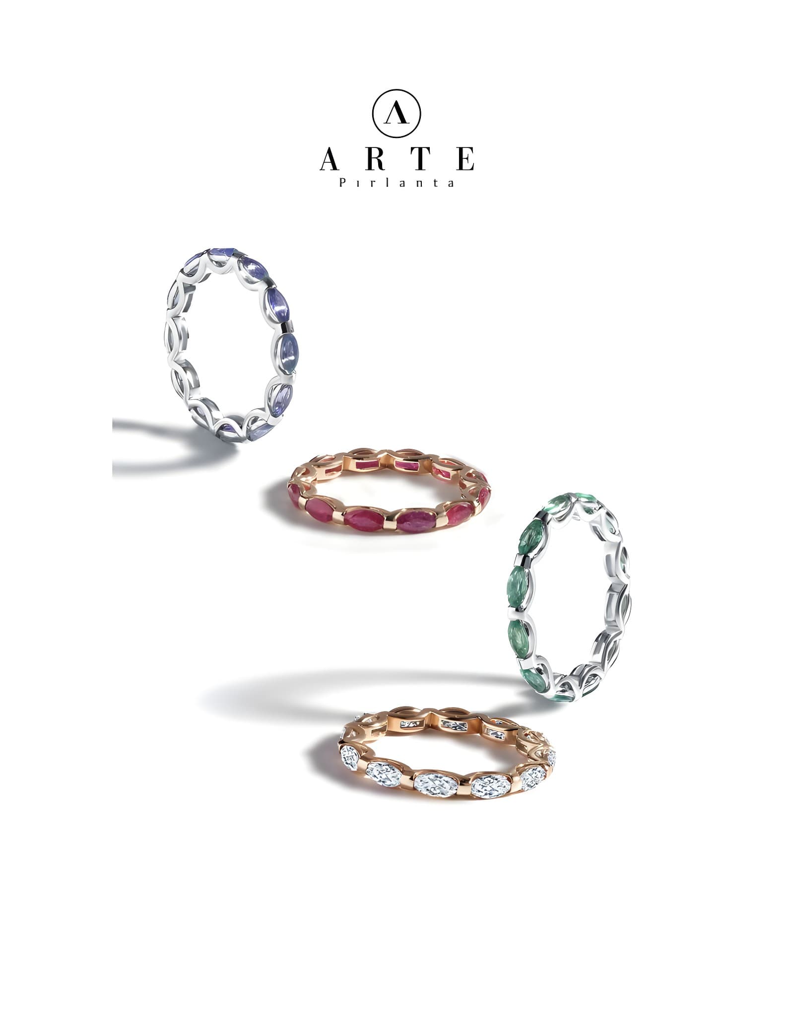2.97ct Markiz Kesim Zümrüt Tamtur Altın Yüzük — 2. görünüm