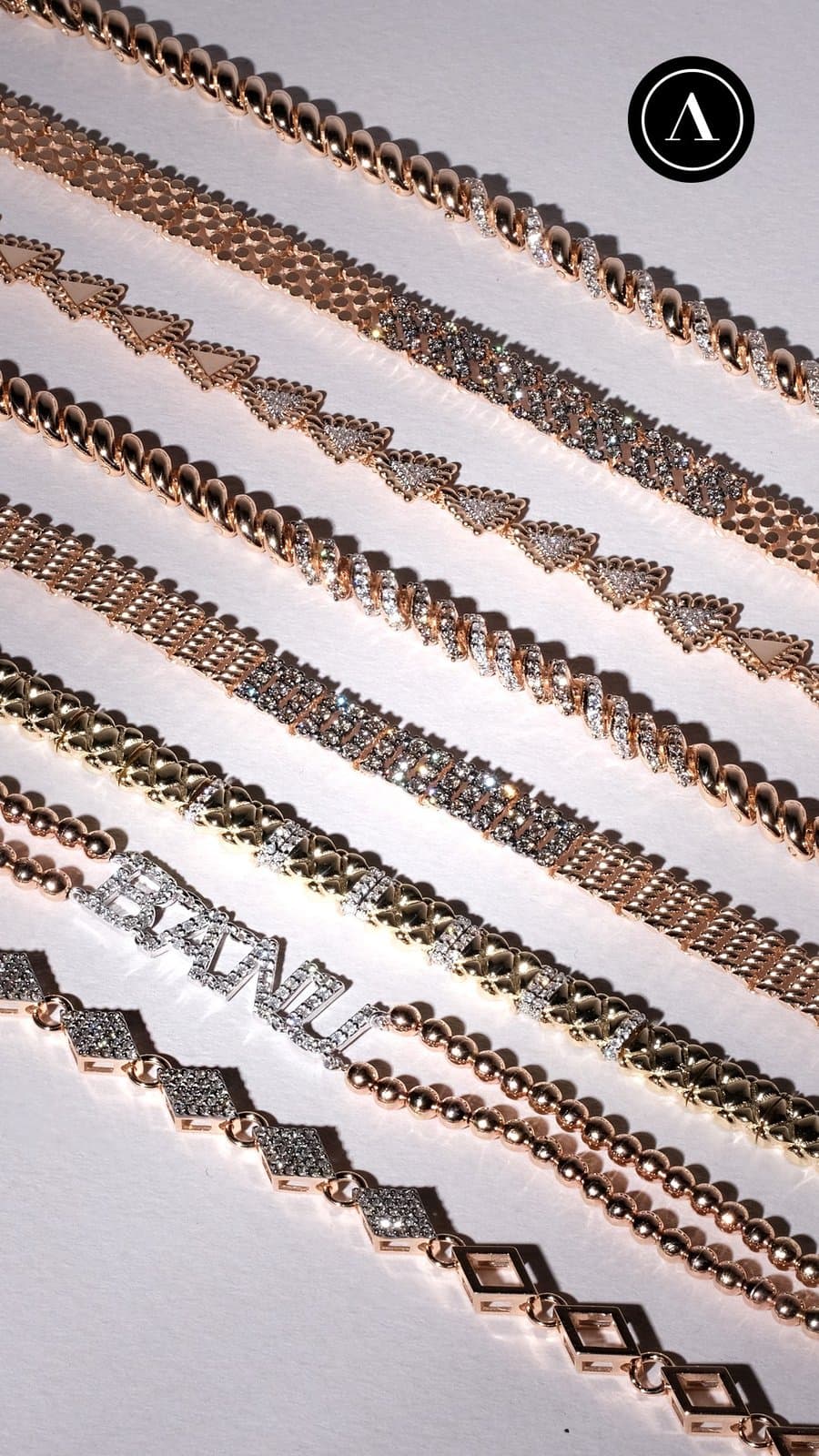 0.54ct Brown Pırlantalı Altın Bileklik — 4. görünüm